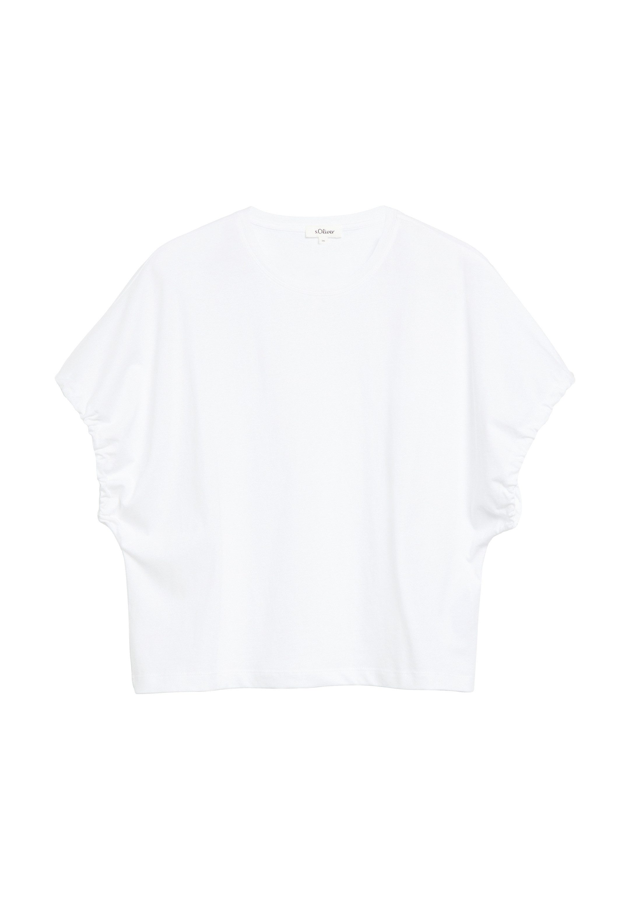 s.Oliver Kurzarmshirt T-Shirt T-Shirt im Relaxed Fit mit regulierbarem Ärmel