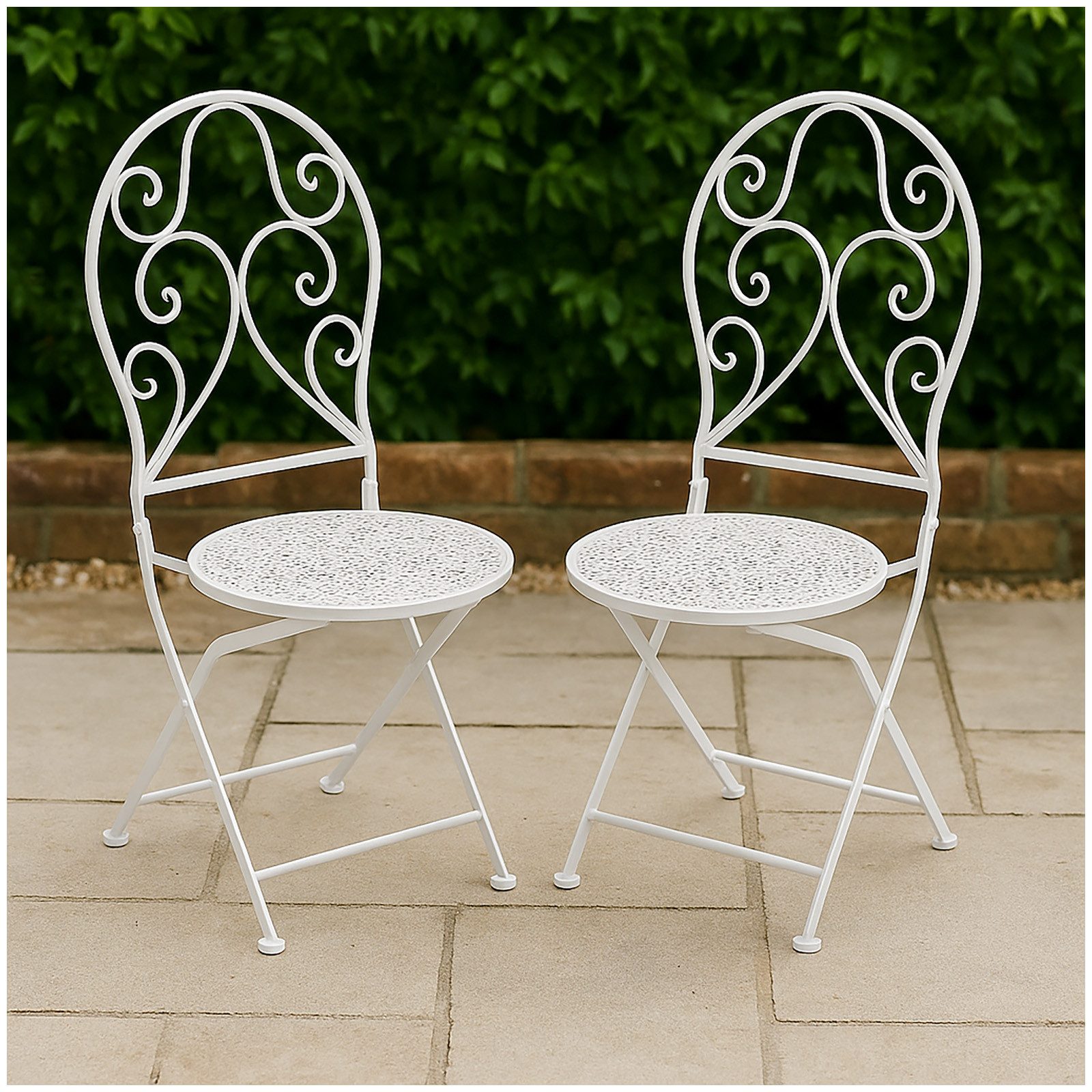 HTI-Line Gartenstuhl Gartenstuhl 2er-Set Lani Weiß (Set, 2 St), Metallstuhl günstig online kaufen