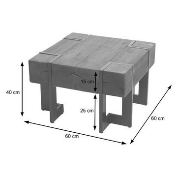 MCW Couchtisch MCW-A15-C, Inklusive Fußbodenschoner, Standfest, Industrial Look, quadratisch