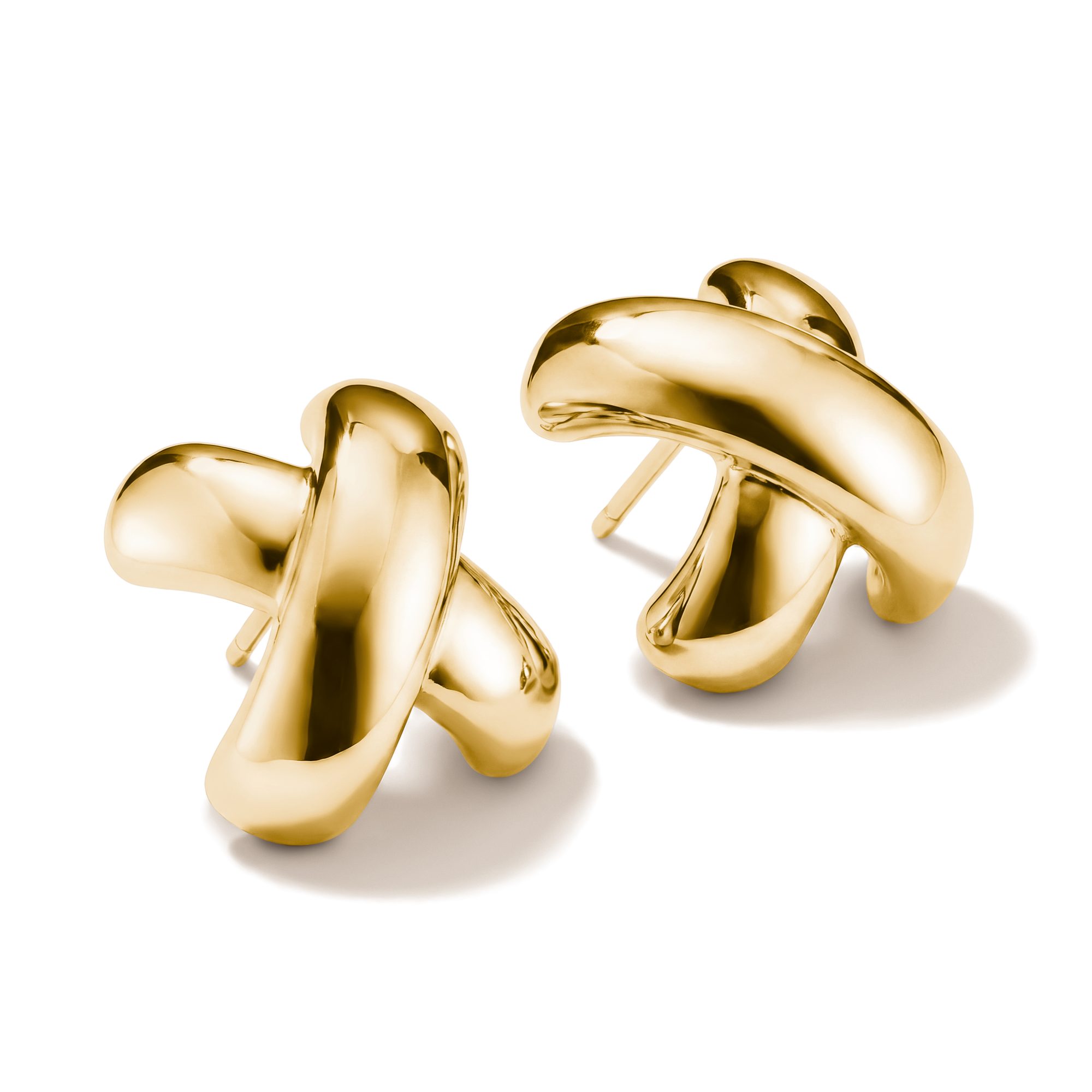 THOMAS SABO Paar Ohrstecker Gekreuzte Ohrringe gelbgoldfarben