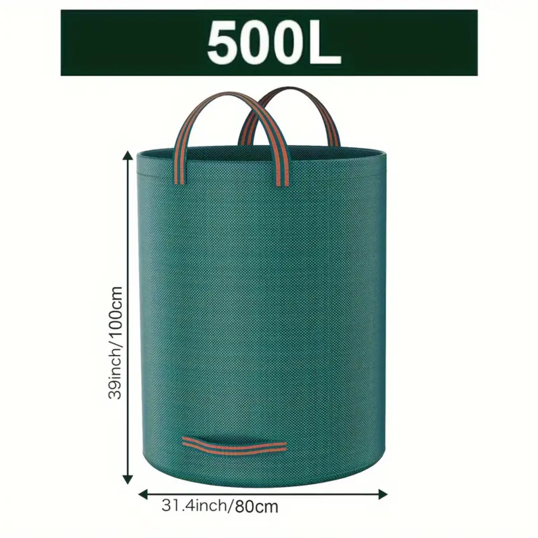 ibettertec Gartenpflege-Set 2er Set Gartenabfallsäcke, wiederverwendbar, 300L & 500L, PP-Gewebe mit Griffen, Gestell, Laubsäcke, robust