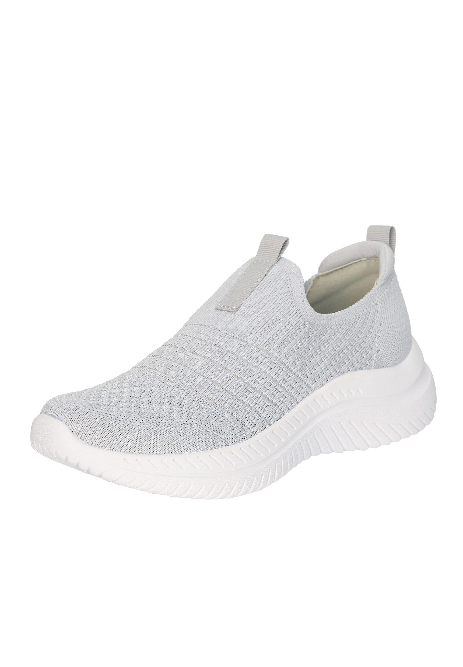 Elara Damen Slip-on Sneaker mit Strick-Obermaterial und leichter Sohle Sport Sneaker