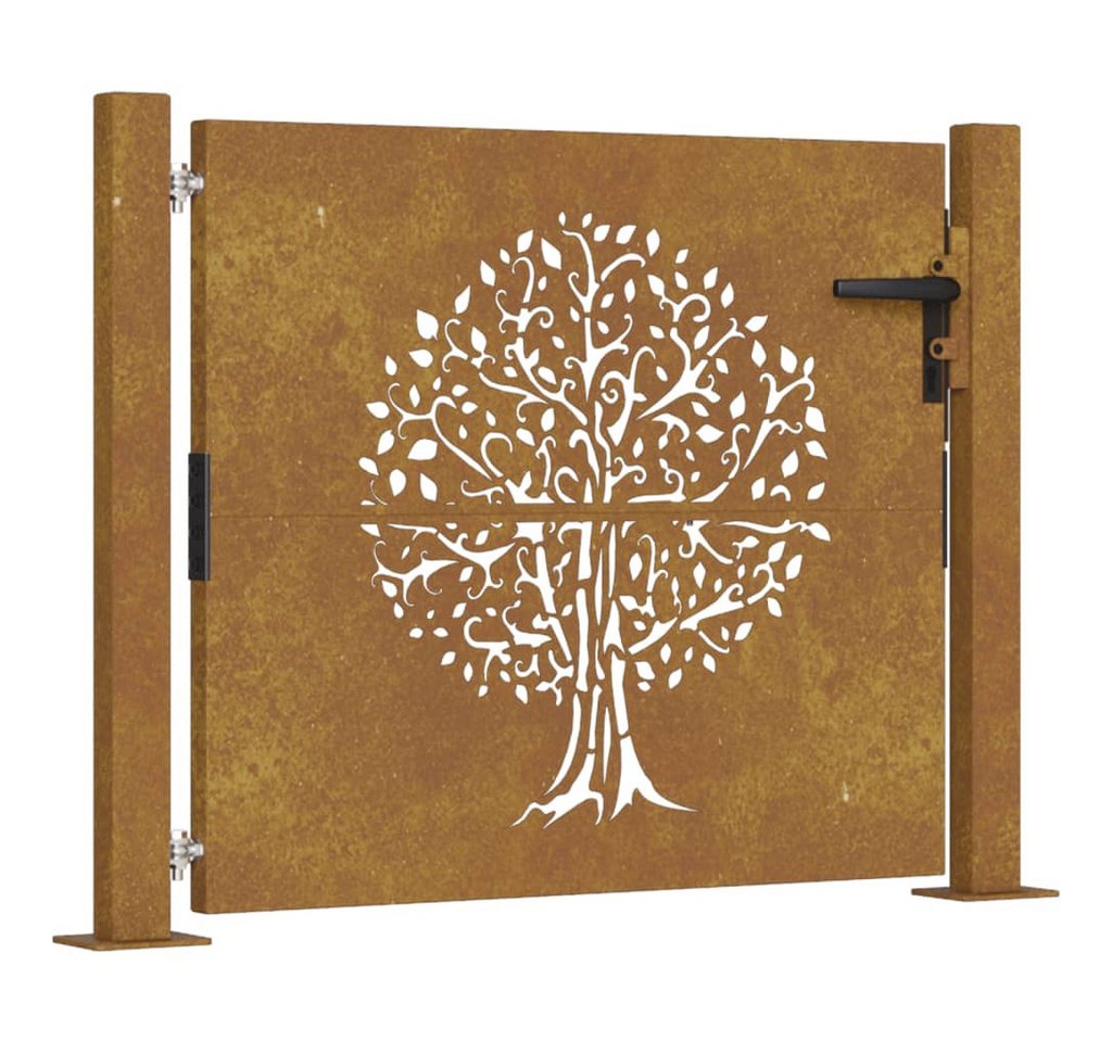 Thumbnail - vidaXL Gartentor, Gartentor 105x105 cm Cortenstahl Baum-Design