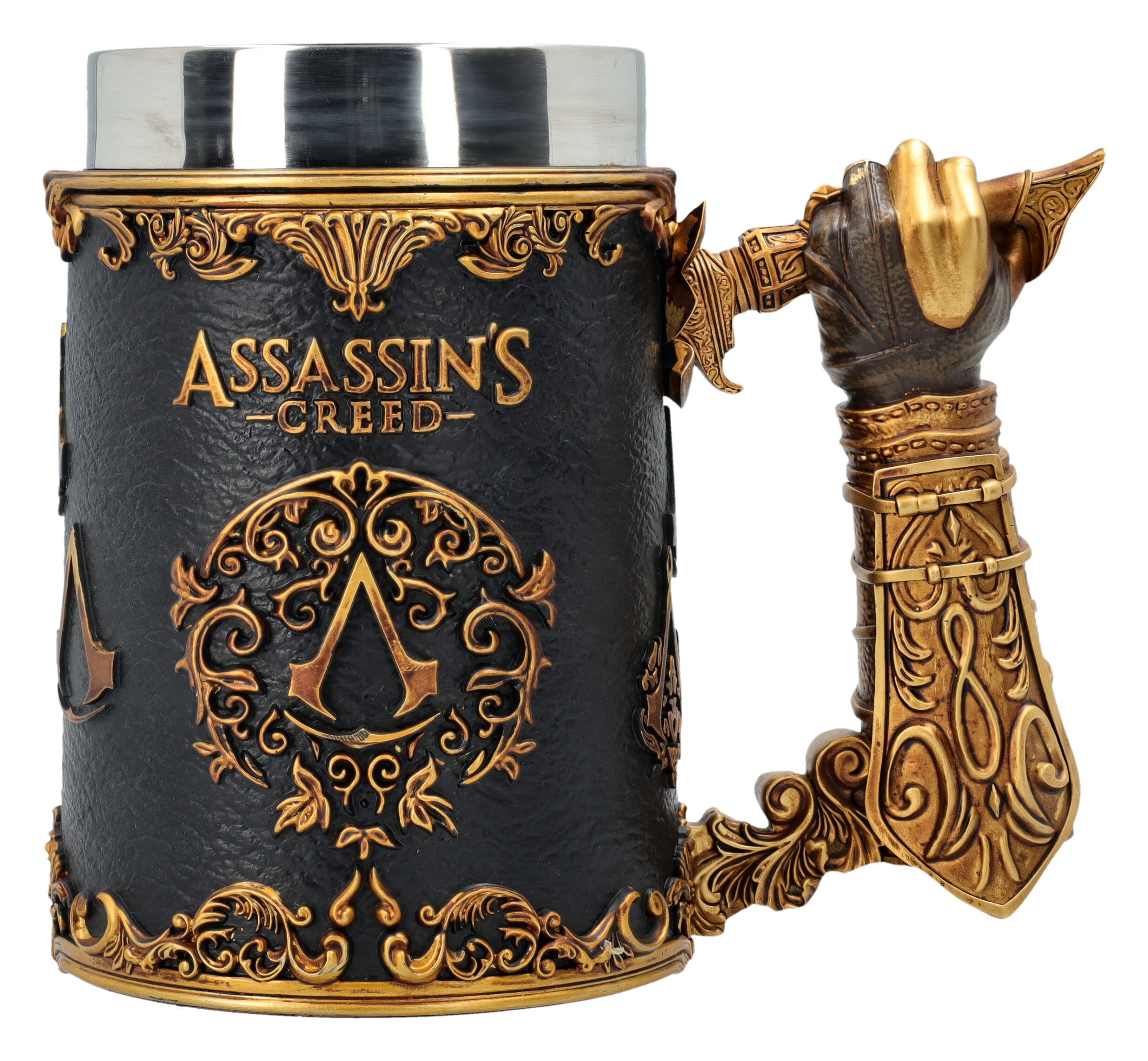 Bierkrug Assassin’s Creed Bierkrug – Krug mit Edelstahl-Einsatz 600 ml Deko