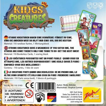 Zoch Spiel, Kartenspiel Wettlaufspiel Kings & Creatures 601105160