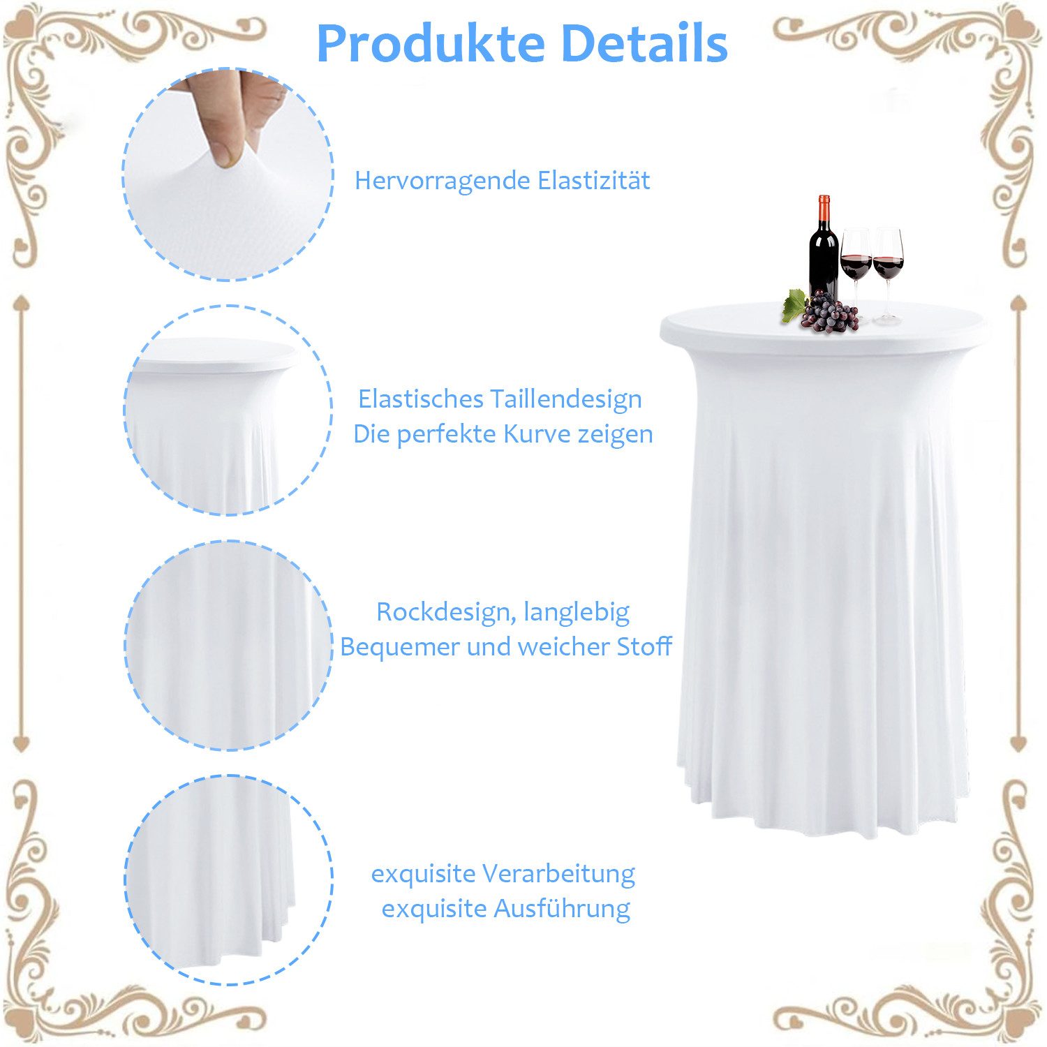 RWEUOQ Tischschonbezug Tischschonbezug 2er Set Stretch günstig online kaufen