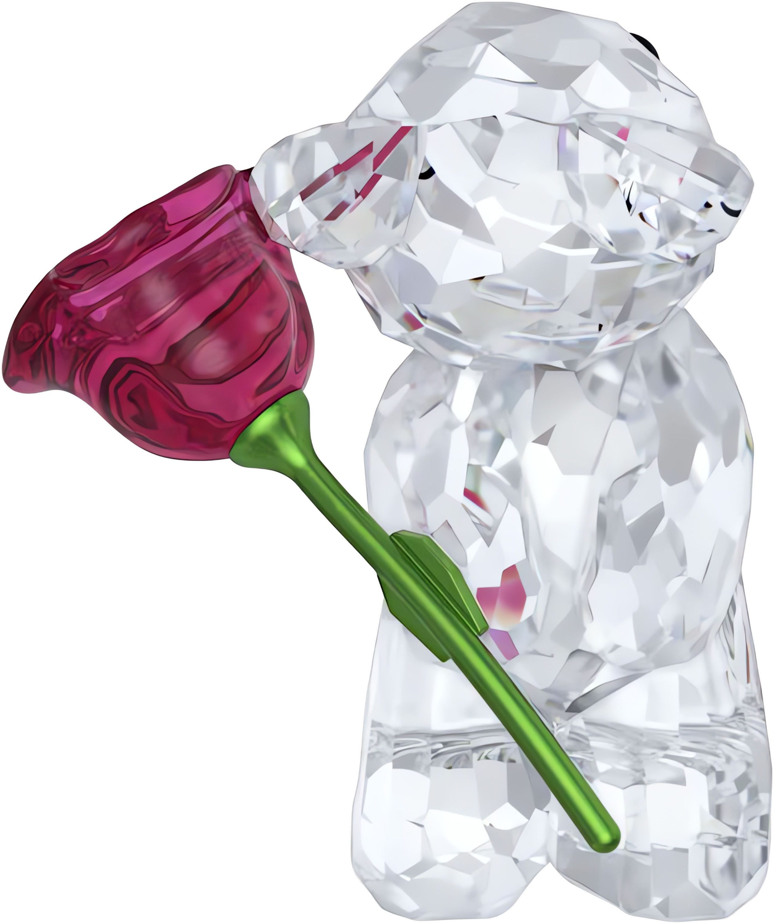 Swarovski Dekofigur Kristallfigur Sammelfigur Kris Bär Eine Rose voller Lie günstig online kaufen