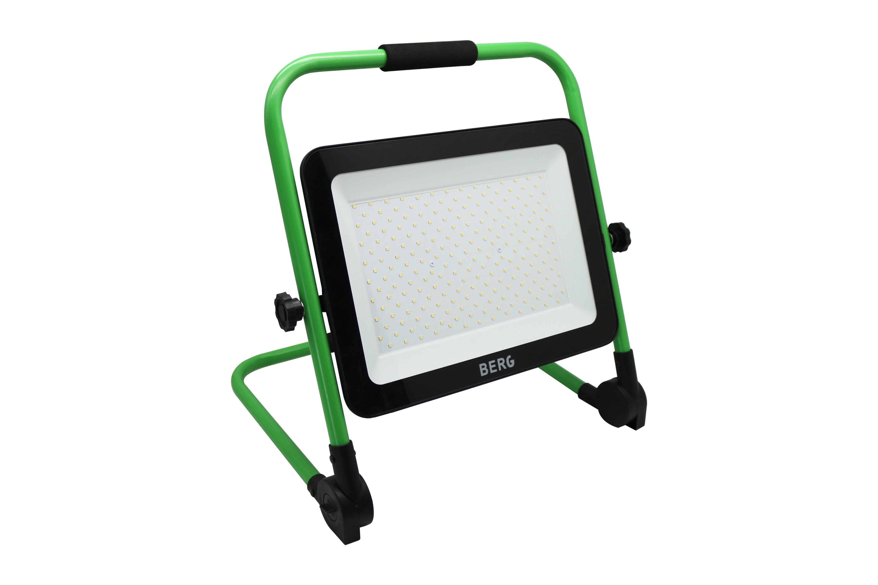 BERG TECTOOL Baustrahler LED-STRAHLER BCL FOLD LED 200 [230V-EU] - IP65 inkl. Fußgestell, LED fest integriert, 6500k, faltbares Fußgestell