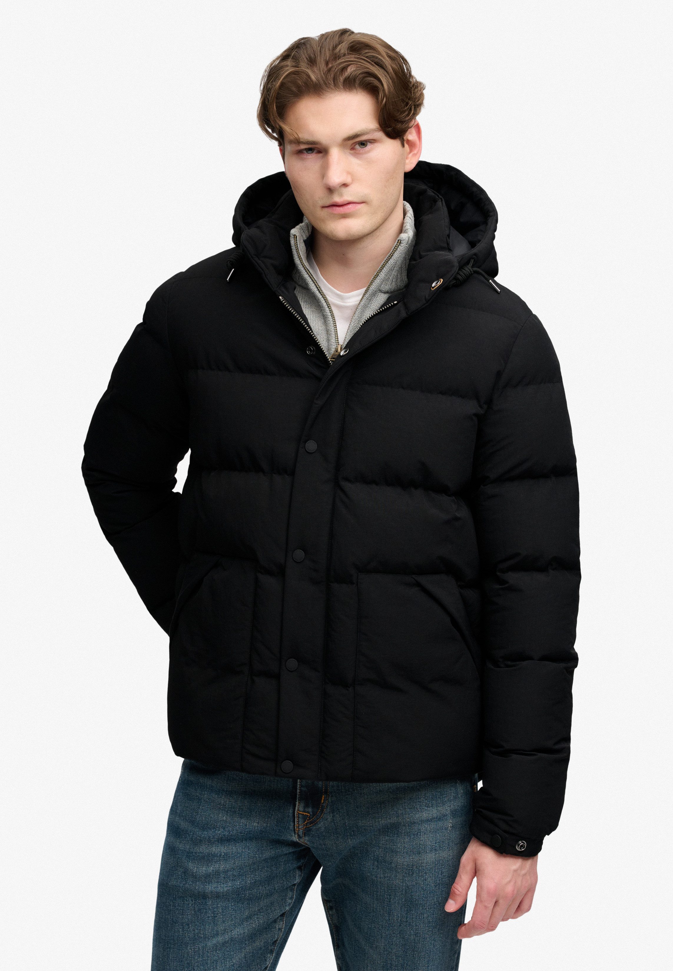Superdry Steppjacke CLASSIC EVEREST PUFFER JKT Kunstfaser, relaxed fit
