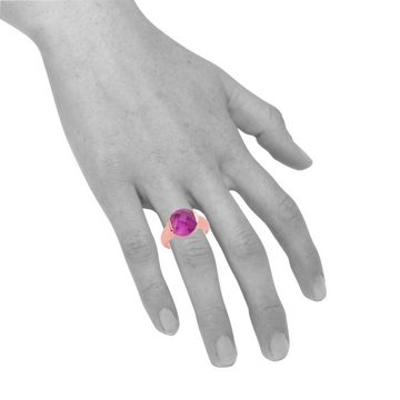 Jamelli Fingerring 925 Silber Quarz pink (beh)