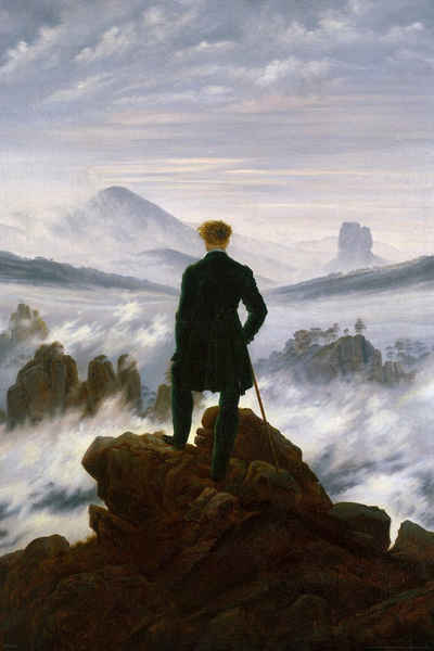 empireposter Poster Caspar David Friedrich - Der Wanderer - Kunstposter Druck - 61x91,5 cm