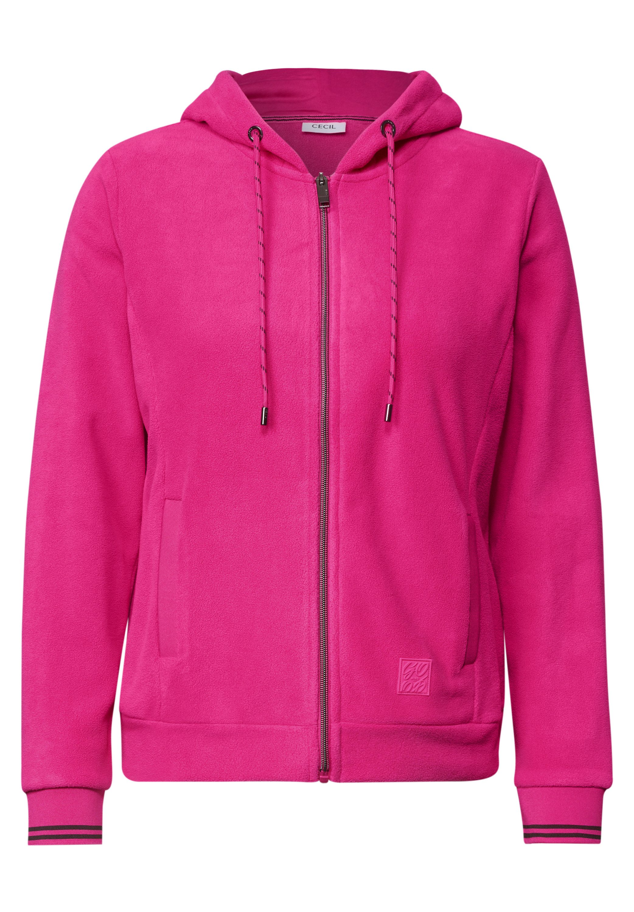 CECIL Fleecejacke Langarm Fleece Jacke mit Kapuze