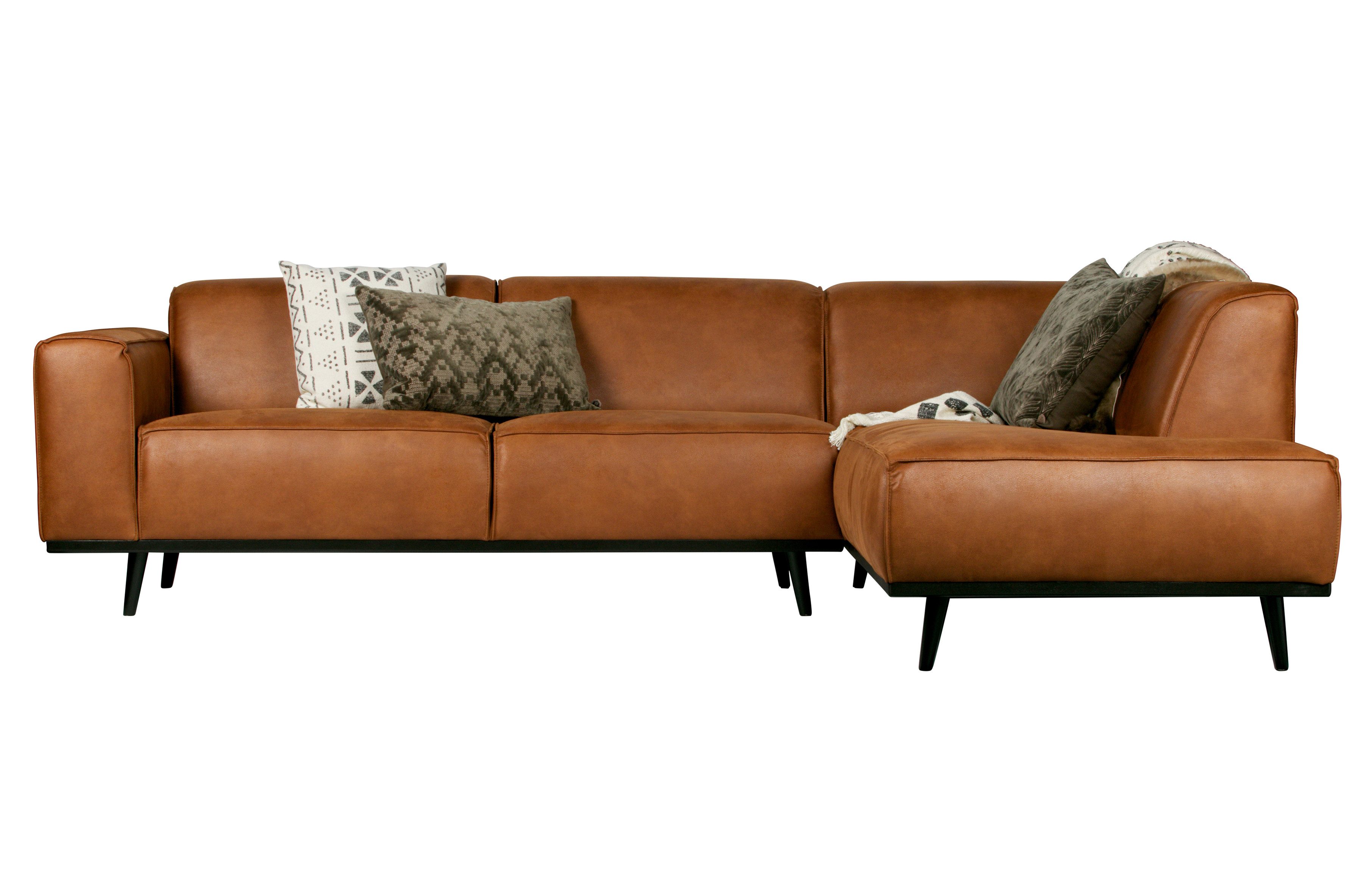 BePureHome Ecksofa Ecksofa Recycle Leder Statement Cognac Rechts 274 x 210