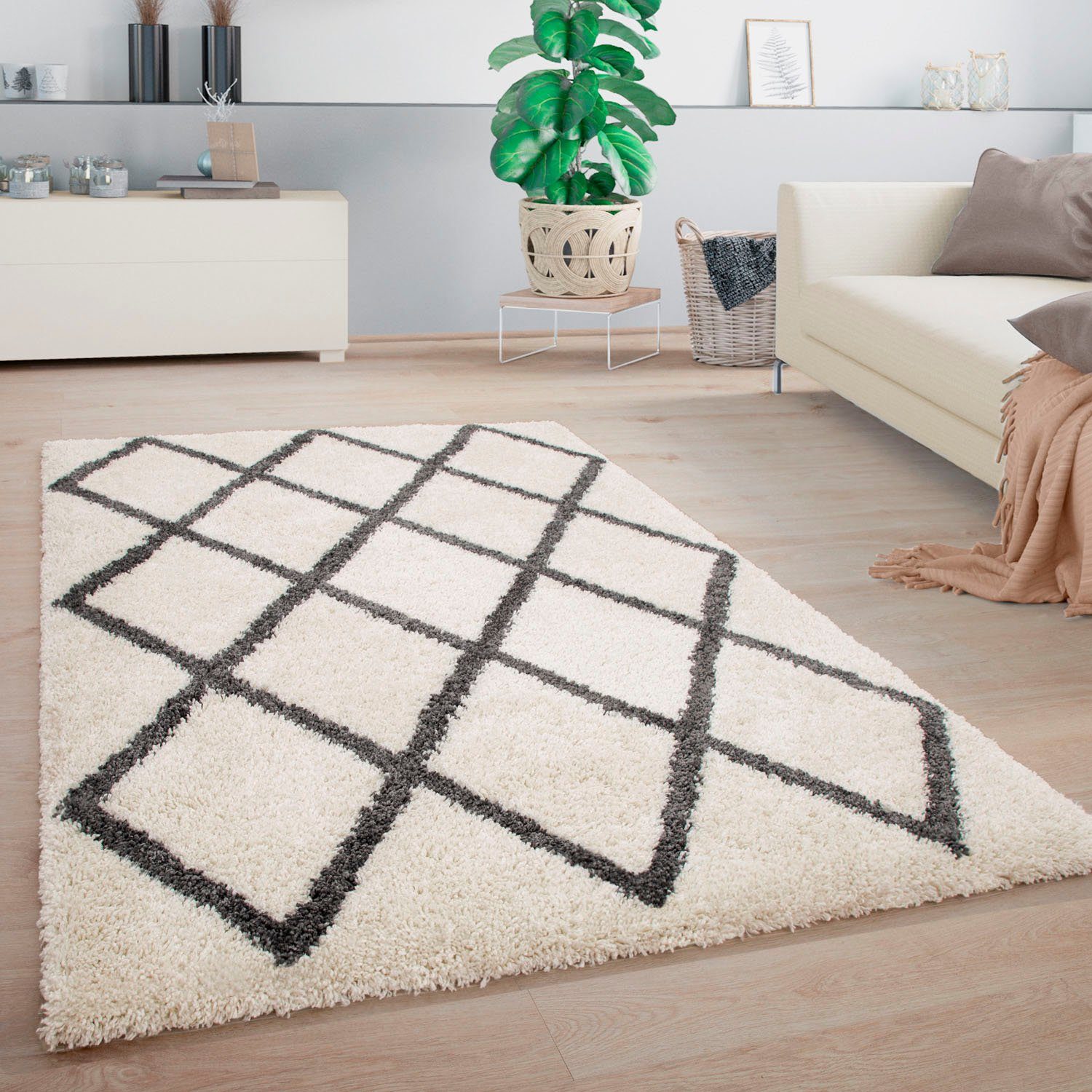 Paco Home Hochflor-Teppich Arezzo 681, rechteckig, günstig online kaufen