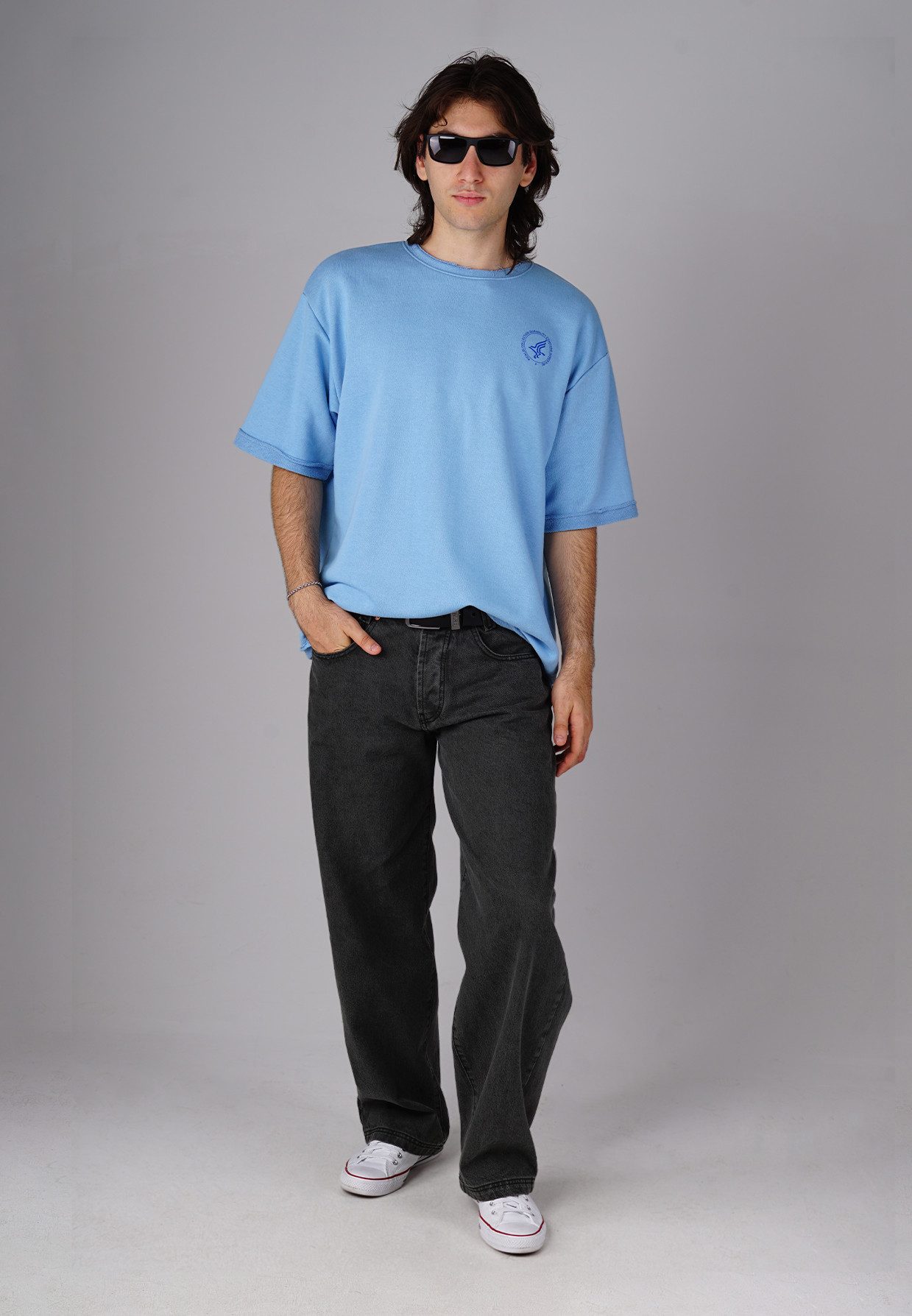 PICALDI Jeans Relax-fit-Jeans Zicco 475 Shadow - Weicher Baggy Fit, Faded Anthracite Grey Stone-Wash (1-tlg) Weicher Baggy Fit