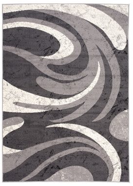 Designteppich Modern Teppich Kurzflor Wohnzimmerteppich Robust und pflegeleicht GRAU, Mazovia, 60 x 100 cm, Fußbodenheizung, Allergiker geeignet, Farbecht, Pflegeleicht, Geometrisch