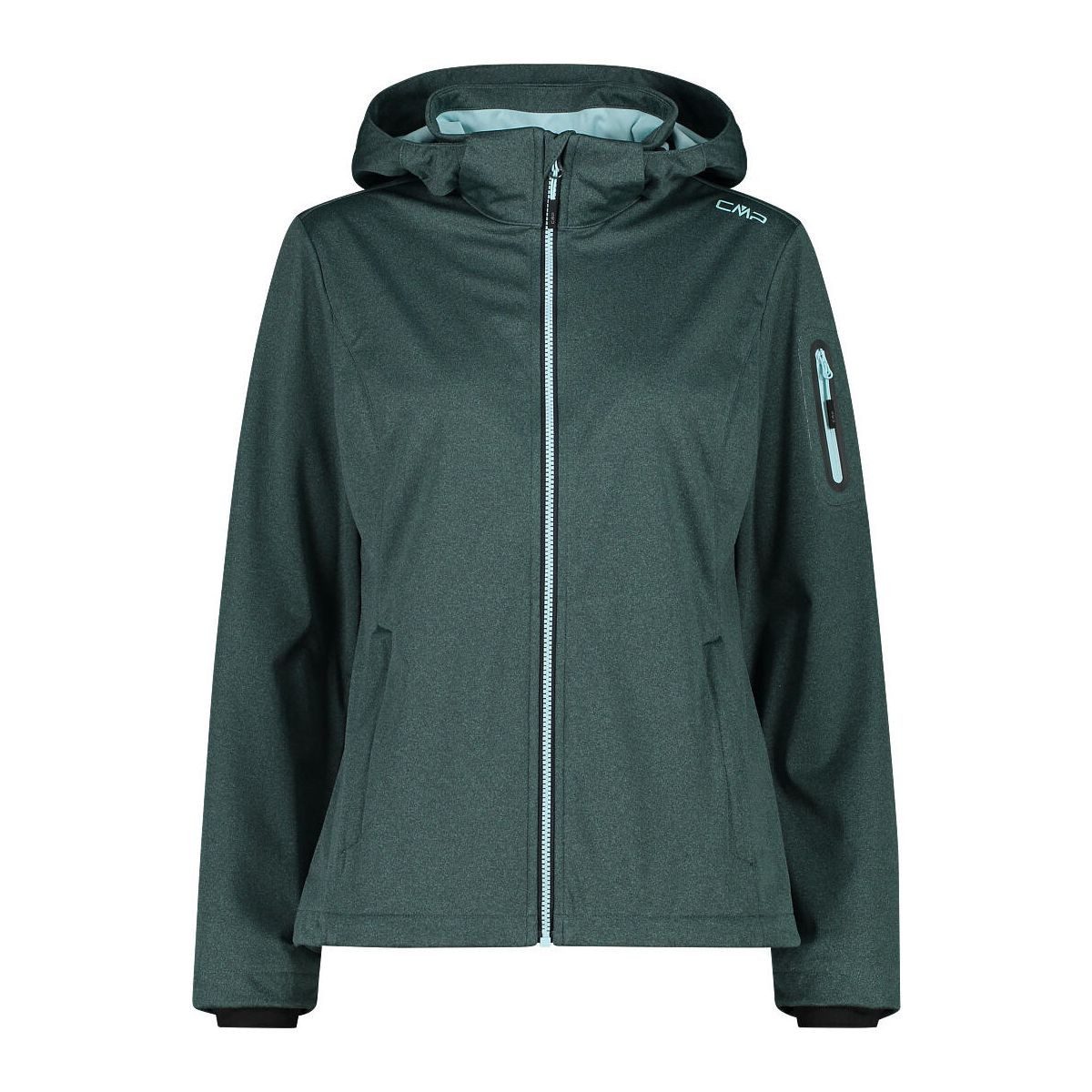 CMP Softshelljacke Woman Jacket Zip Hood Leichte, atmungsaktive Damenjacke mit abnehmbarer Kapuze, ideal für