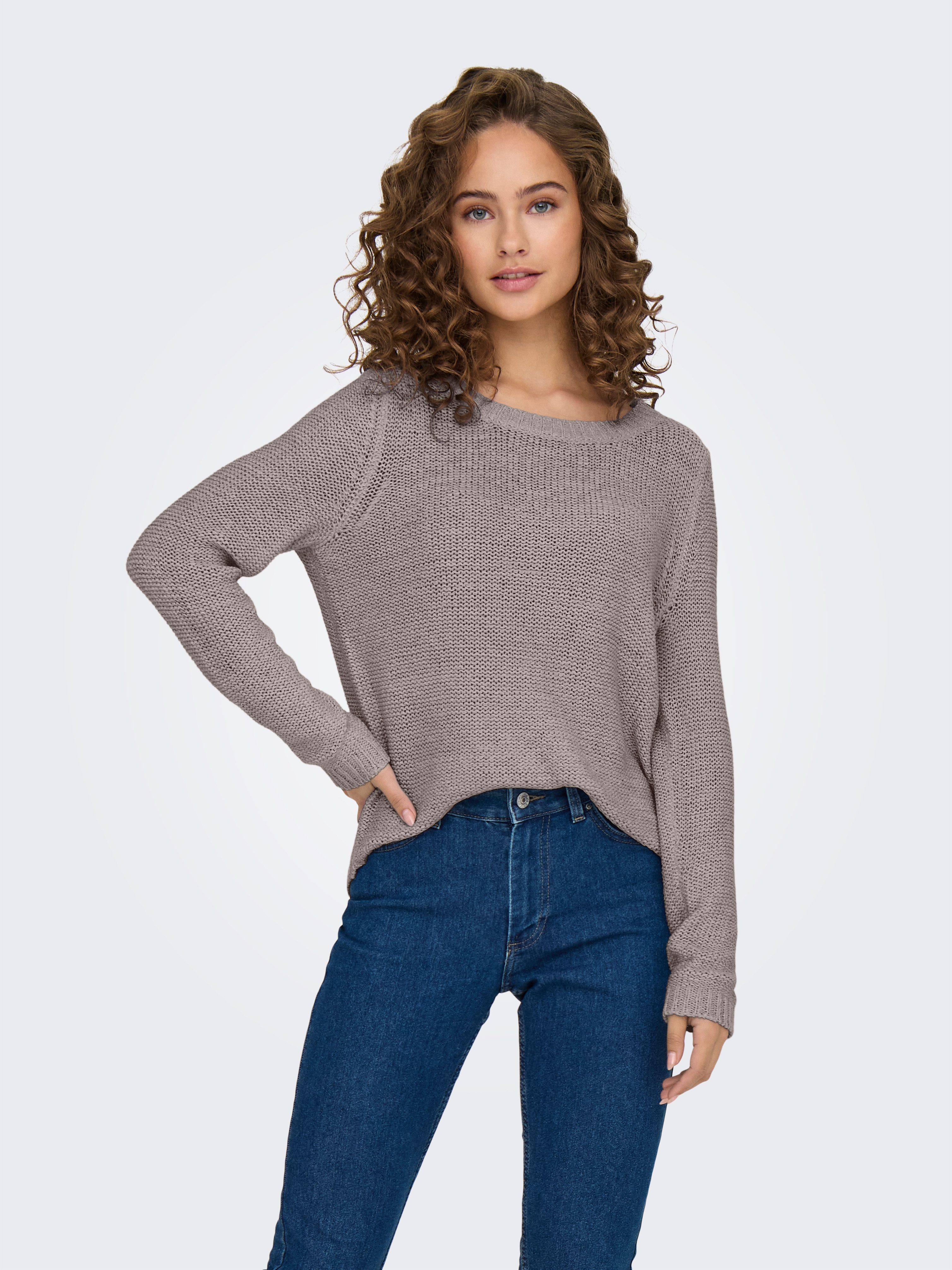 ONLY Strickpullover ONLGEENA XO L/S PULLOVER KNT NOOS Materialmix, regular günstig online kaufen