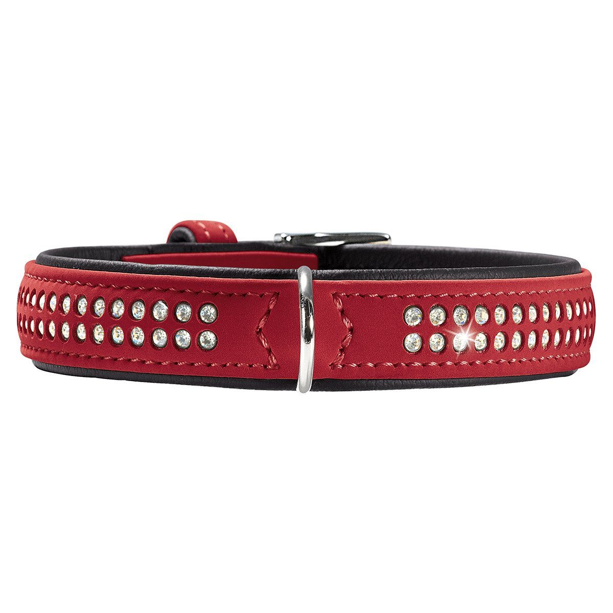 Hunter Tierbedarf Hunde-Halsband Halsband Softie Deluxe rot/schwarz