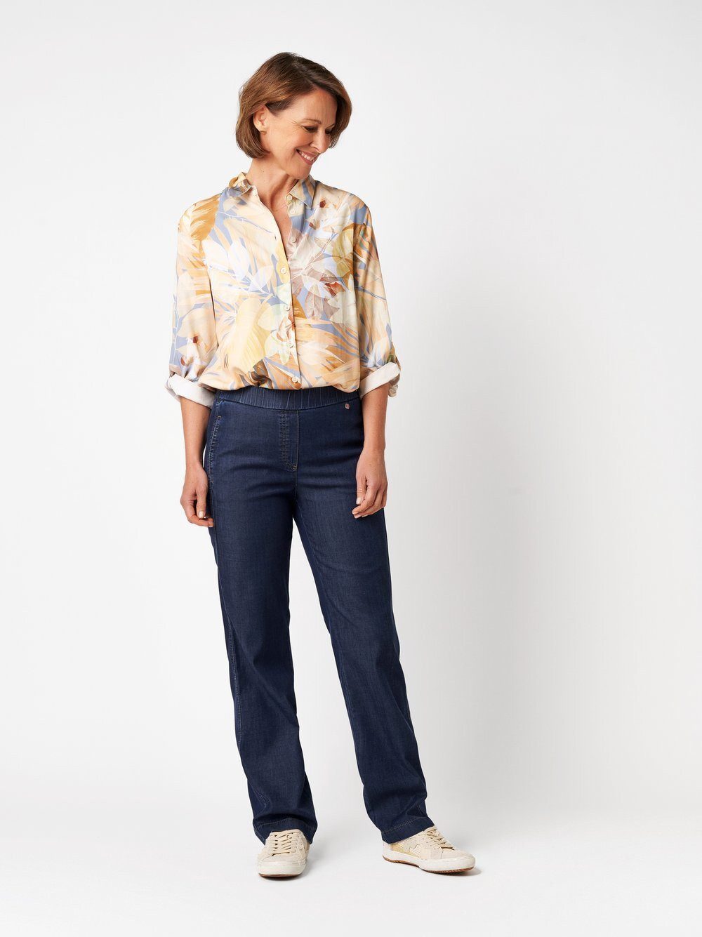 Relaxed by TONI Slim-fit-Jeans Scarlet Wide aus feinfallendem Denim