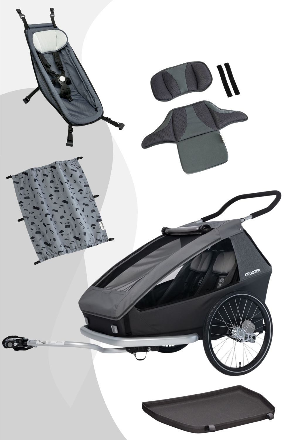 Croozer Fahrradkinderanhänger Kid Keeke 2 Out & About Family Bundle