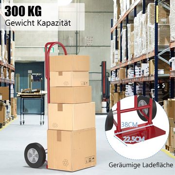 COSTWAY Sackkarre, mit Griff, Rädern & klappbarer Ladefläche, bis 300kg