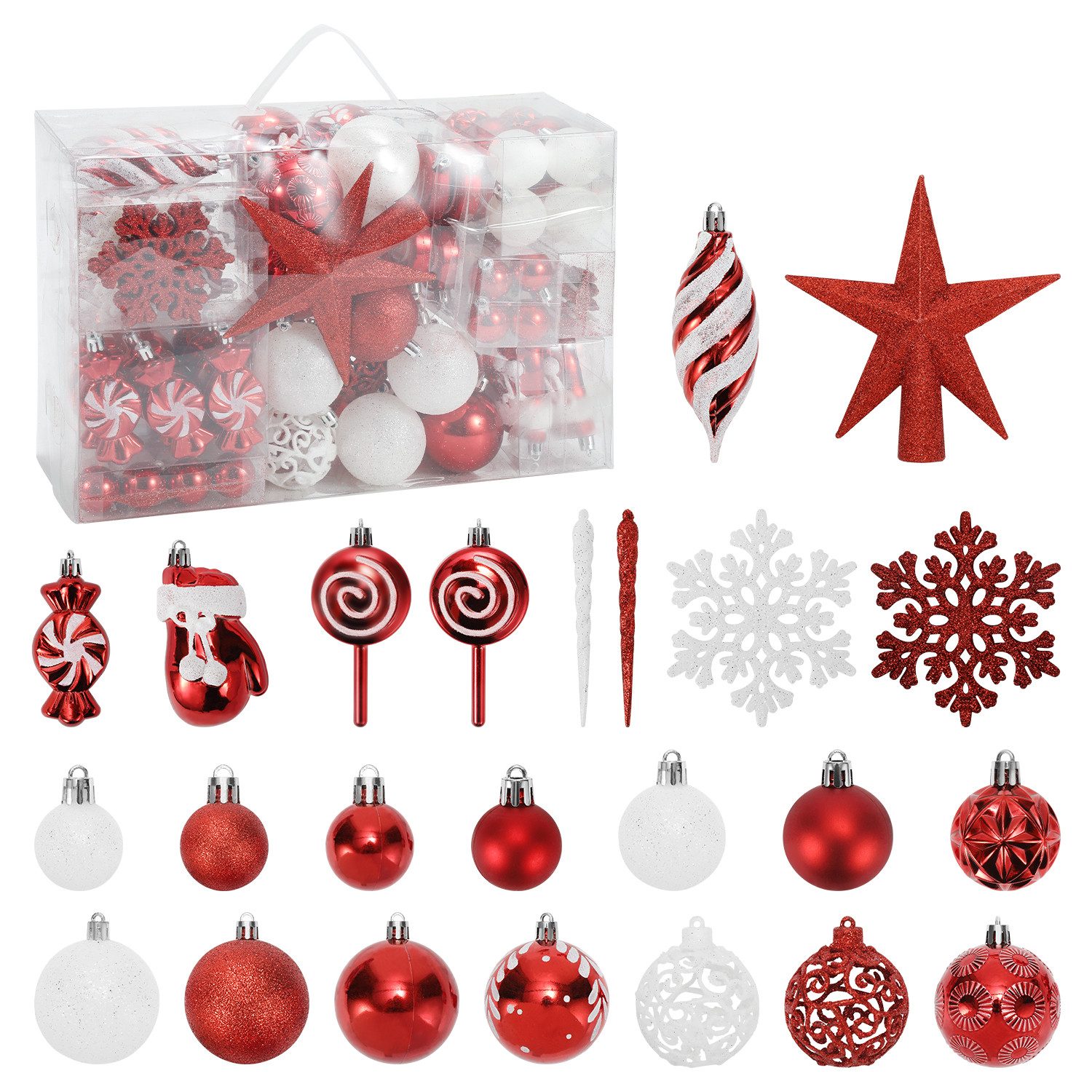 Weihnachtsbaumkugel 130 Stück Weihnachtskugeln Christbaumschmuck Christbaumkugeln