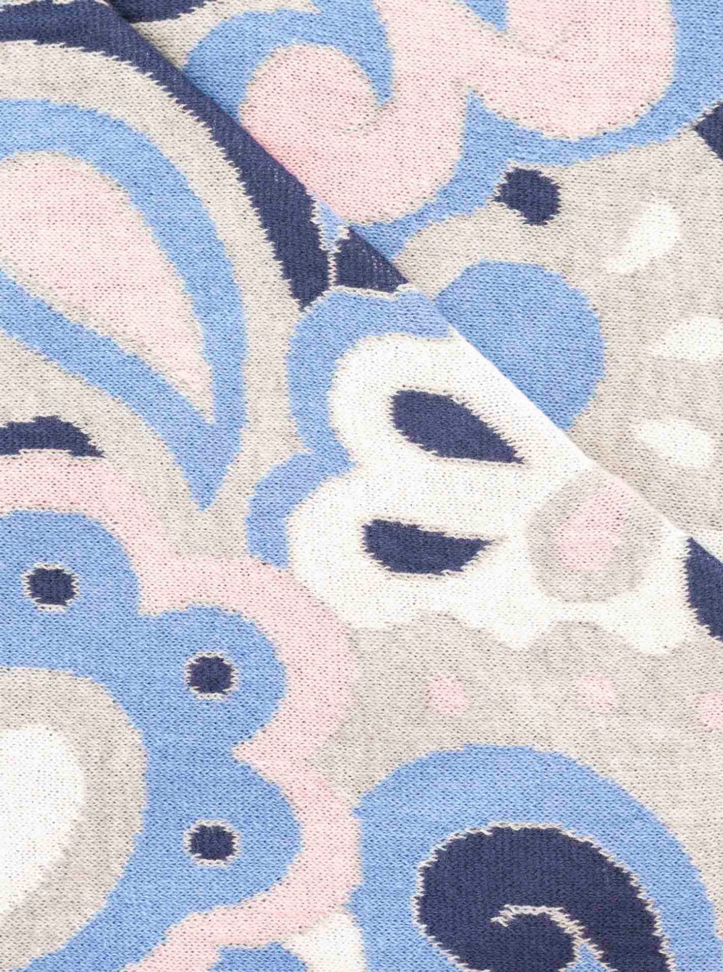 Zwillingsherz Dreieckstuch "Paisley all over", modisches Muster, Strick, wärmend