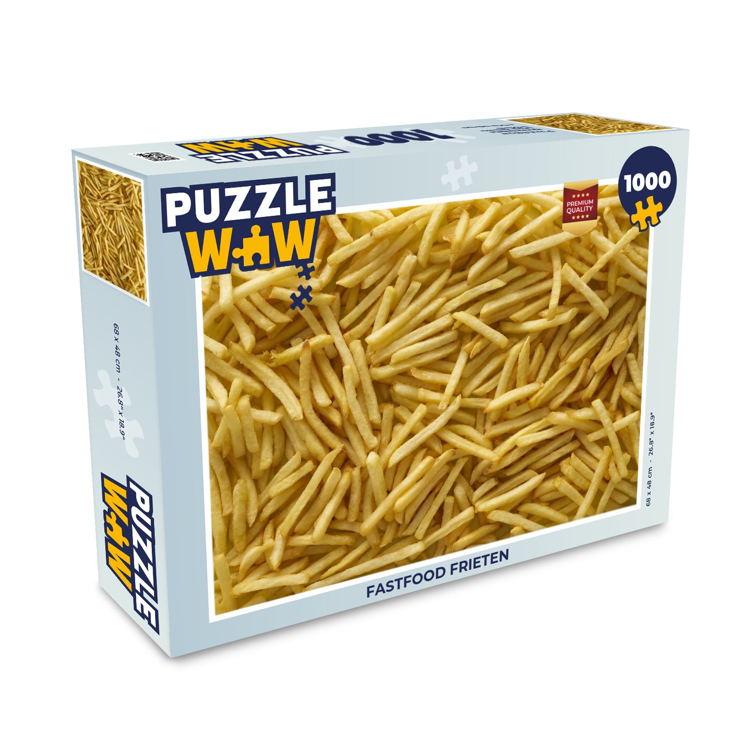 MuchoWow Puzzle Fastfood-Pommes frites, 1000 Puzzleteile, Foto-Puzzle, Bilderrätsel, Puzzlespiele, Klassisch