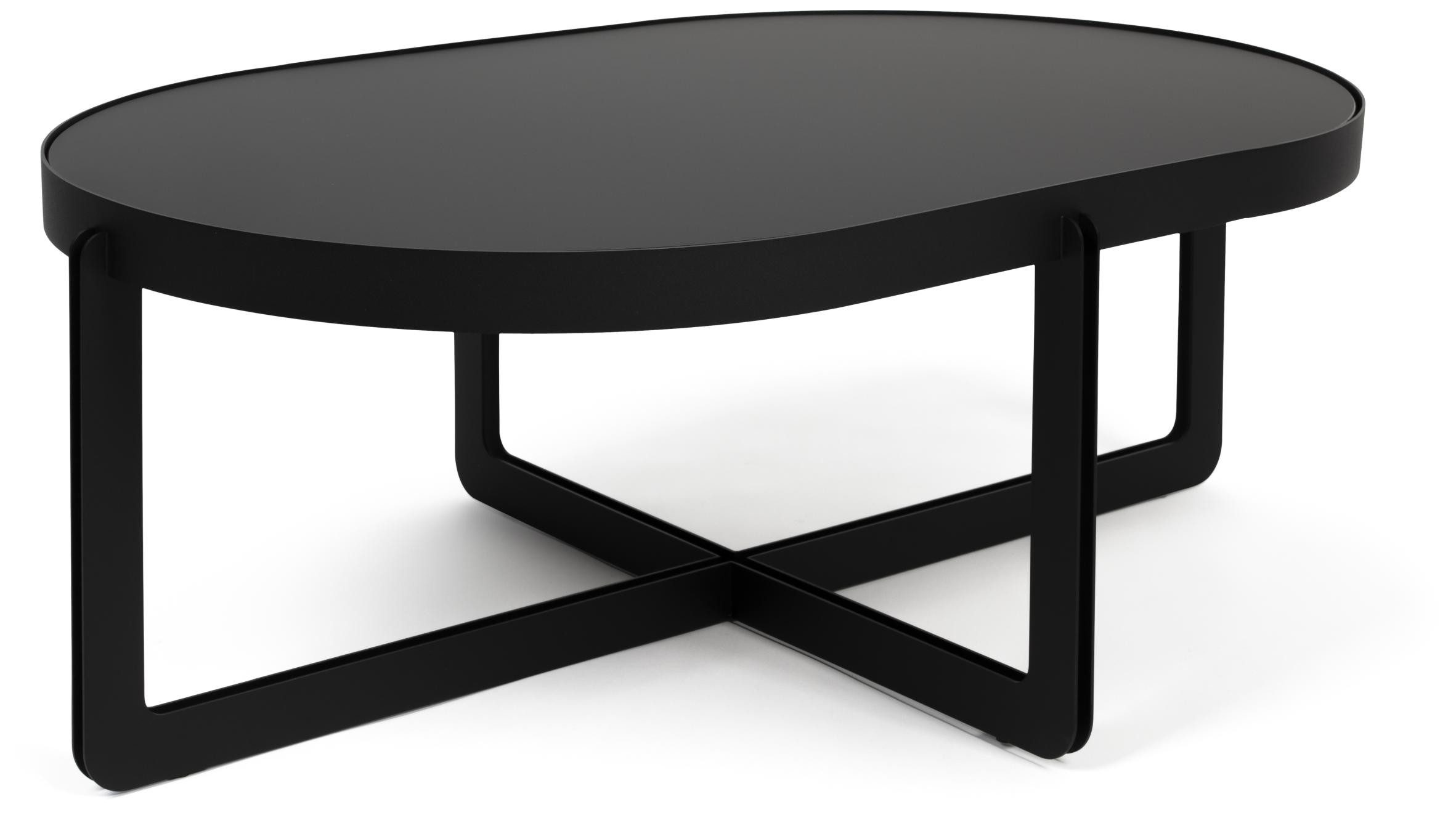 Zuiver Couchtisch Couchtisch CENTRE OVAL schwarz von Zuiver 102 x 68 cm