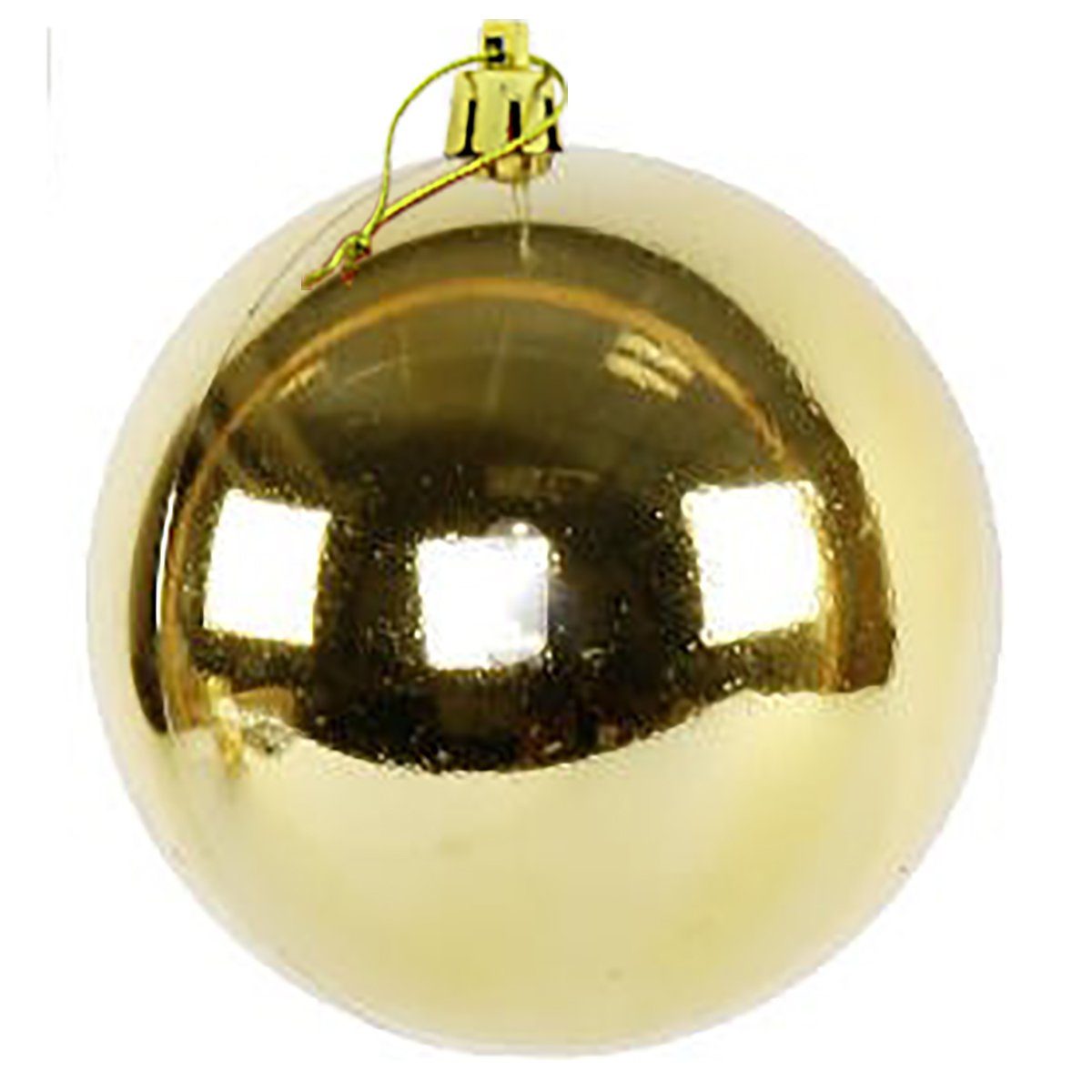 Outdoor Annastore Weihnachtkugeln für Außenbereich Hängen Kunststoff aus Gold Frost (6 Weihnachtskugeln glänzend zum St), den Wetterfest, Weihnachtsbaumkugel und