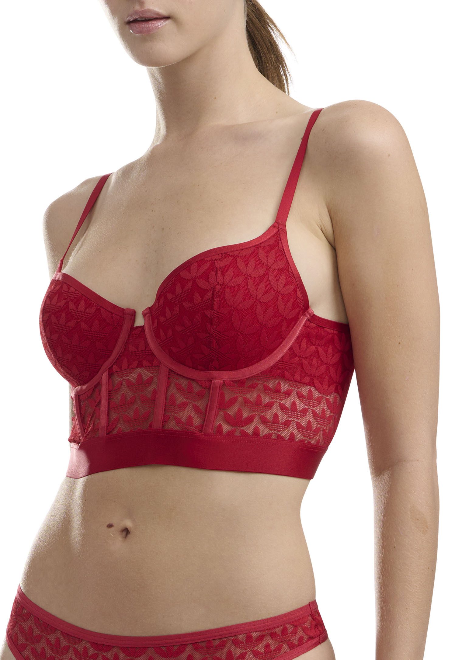 adidas Originals Bustier Logo-Spitze, feminin, elastisch, mit Bügel günstig online kaufen