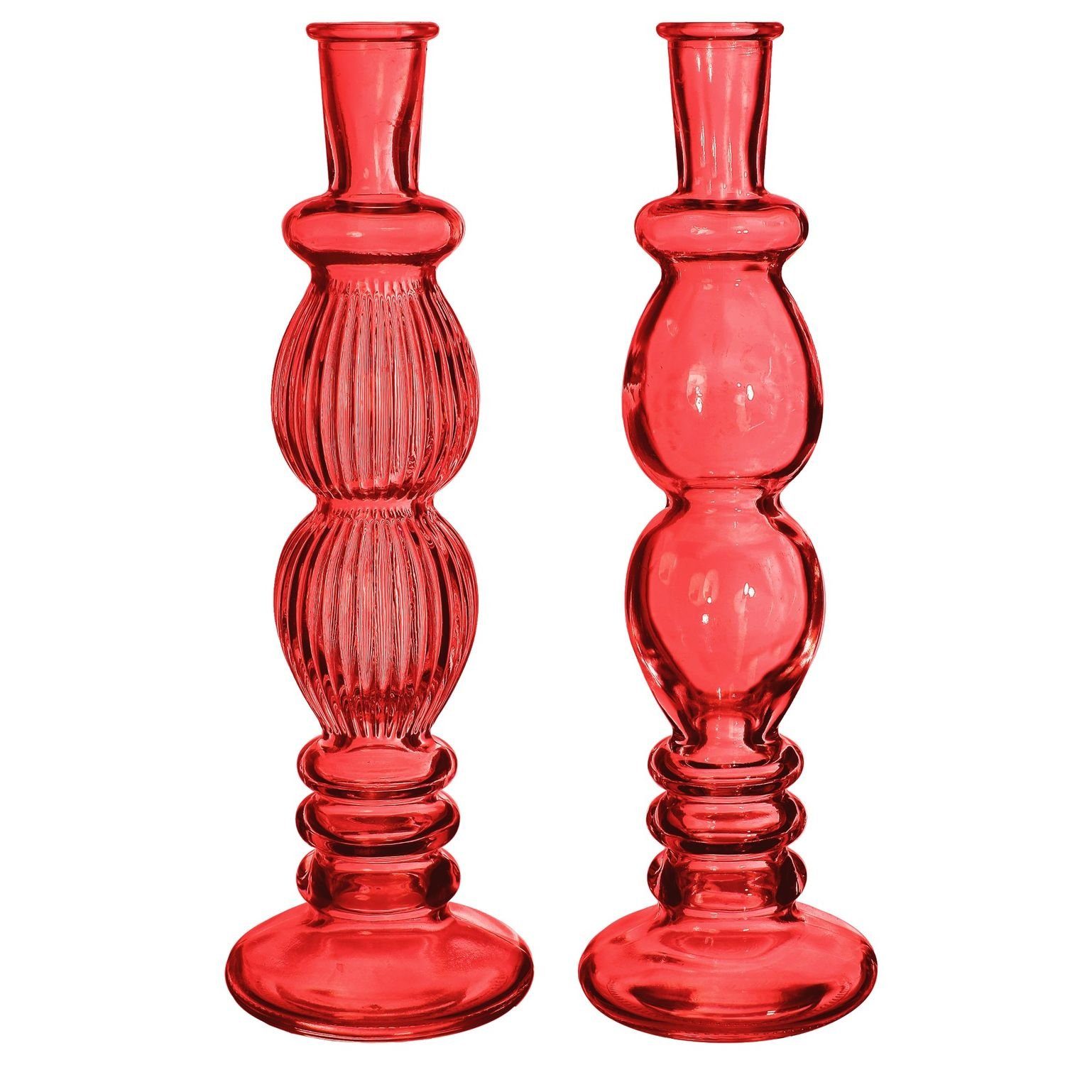 NaDeco Dekovase Glasvase "Florence" in Rot, günstig online kaufen