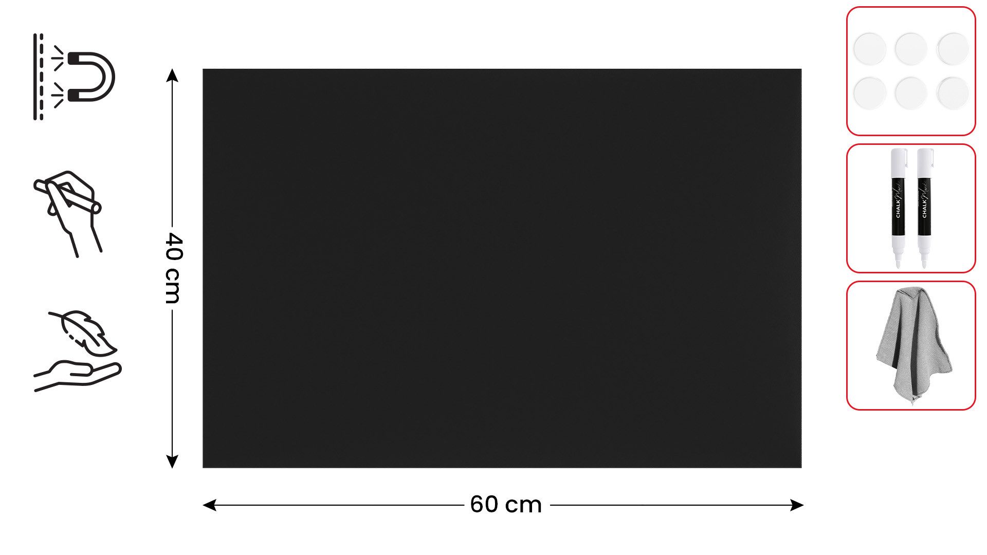 ALLboards Magnettafel ALLboards Metallische Magnettafel KREIDETAFEL SCHWARZ günstig online kaufen