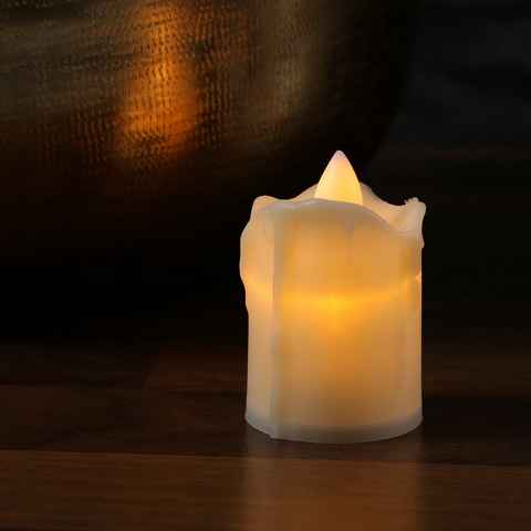 MARELIDA LED-Kerze LED Kerze Mini gelb flackernd für Laterne H: 6cm inkl. Batterien beige (1-tlg)