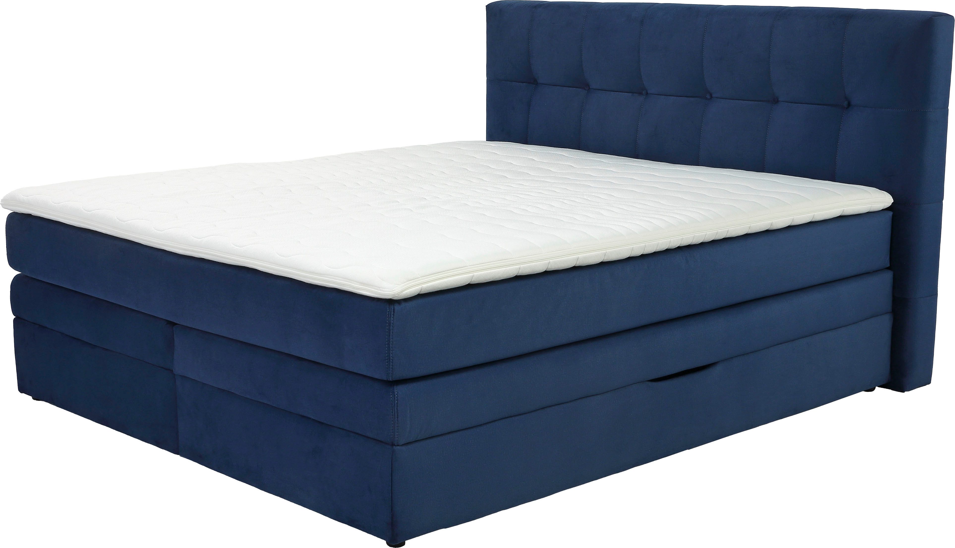 Jockenhöfer Gruppe Boxspringbett Amy, mit Bettkasten und Kaltschaum-Topper, erhältlich in 120, 140 & 180cm