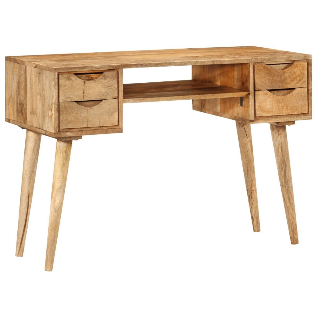 vidaXL Schreibtisch Schreibtisch mit Schubladen 110x47x76 cm Massivholz