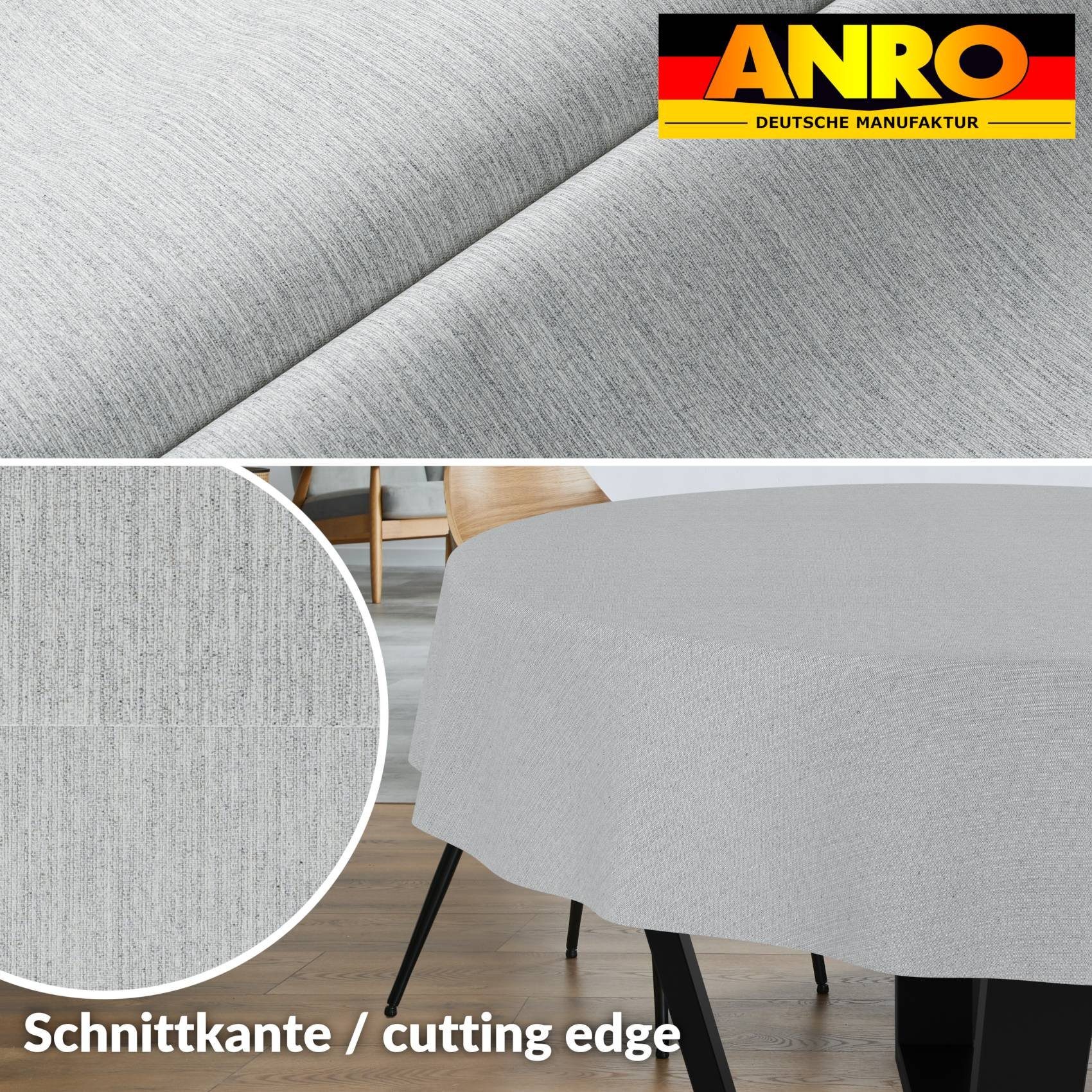 ANRO Tischdecke Hochwertig Tischwäsche mit Beschichtung (Einzelstück 1-tlg), Premium TEFLON und 2-Fache Acryl Beschichtung