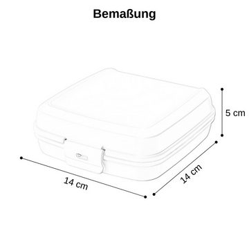 Engelland Lunchbox Brotdose mit Klickverschluss, Kunststoff (BPA-frei), (Vorteils-Set, 1-tlg., Ideal für Schule, Kindergarten und Arbeit), BPA frei, robuster Kunststoff, spülmaschinengeeignet