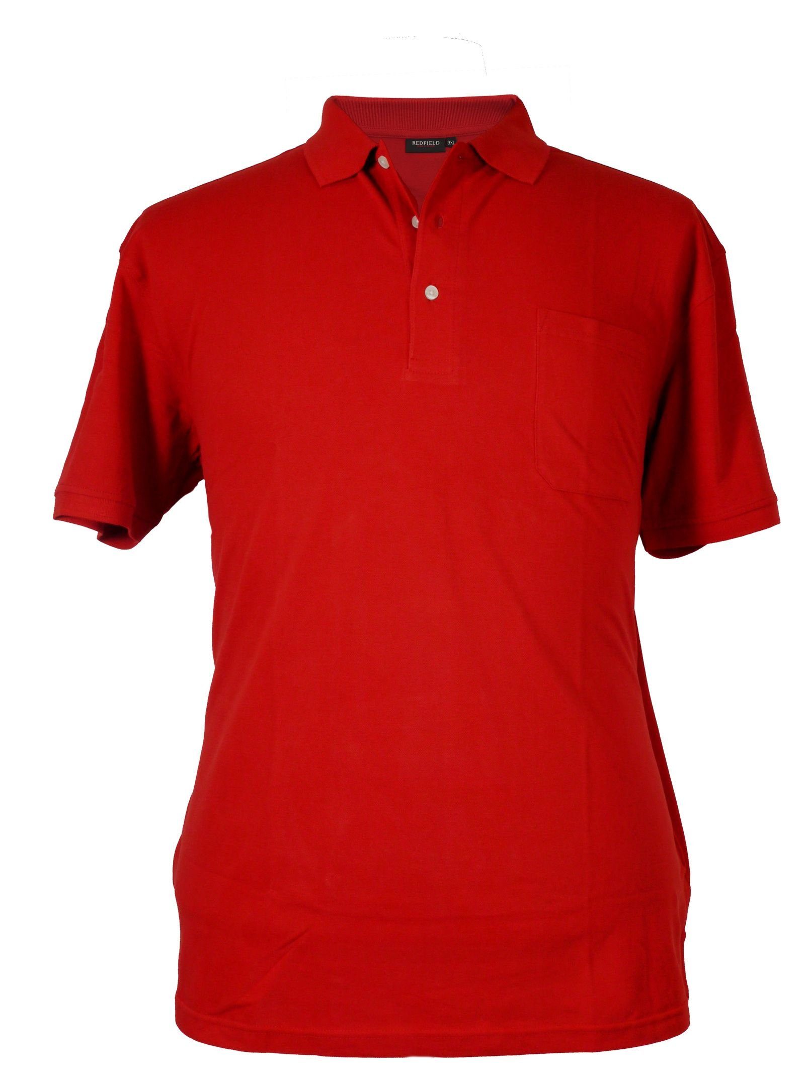 redfield Poloshirt Redfield Kurzarmpolo in Übergrößen, rot
