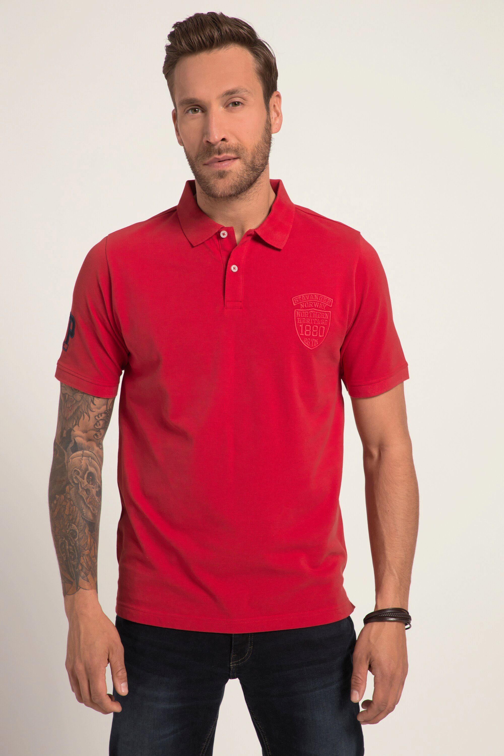 JP1880 Poloshirt Poloshirt Halbarm Piqué Ärmelbadge bis 8 XL