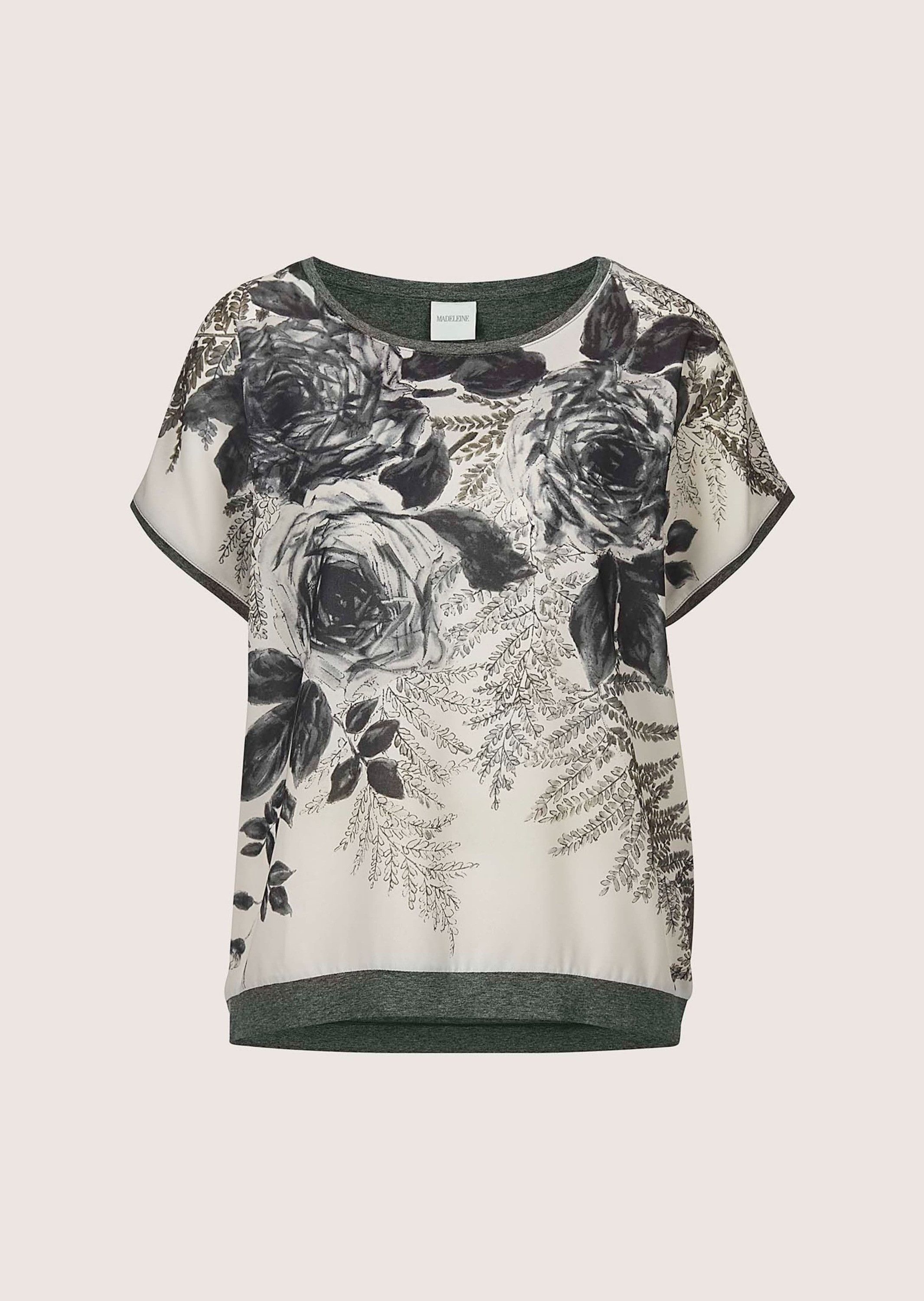 Langarmshirt Kurzarm Druckshirt mit Rundhals