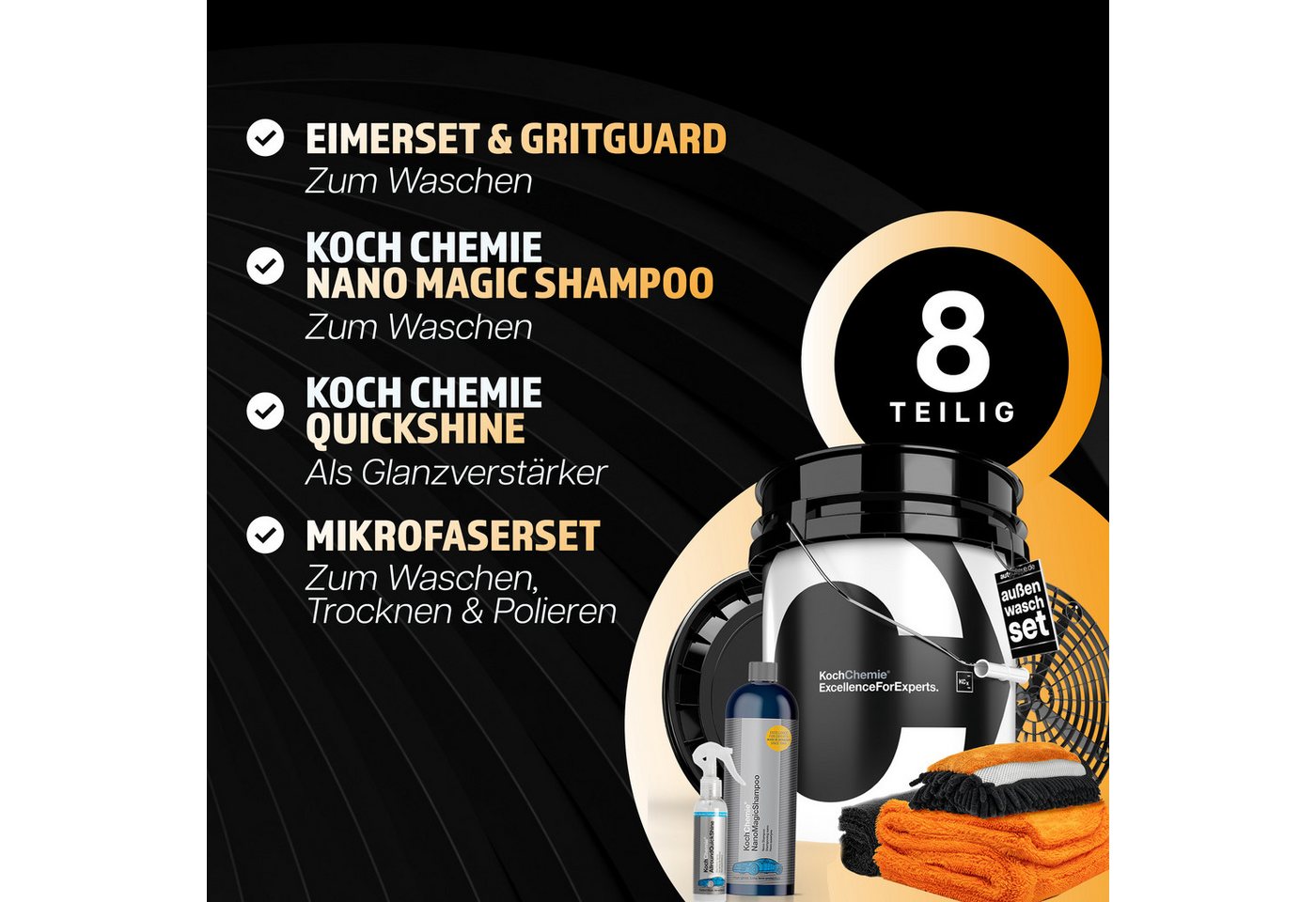 Thumbnail - detailmate Reinigungs-Set Koch Chemie Auto Wascheimer Reinigungs-Set, (Set, 8-St., Auto Wasch- und Reinigungsset), Auto ...