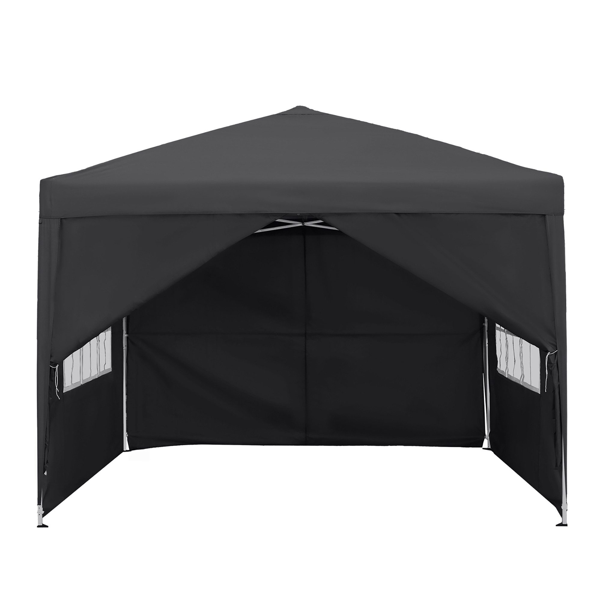 FIVMEN Partyzelt 2.5x2.5m Faltpavillon Gartenpavillon mit 4 Seitenteilen und Fenstern