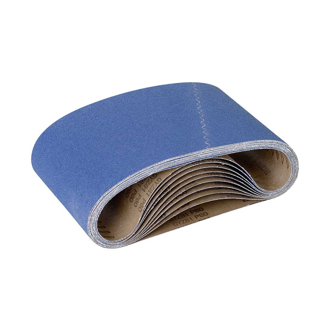 RETOL Schleifpapier 750 x 200 mm Schleifbänder für Bandschleifmaschinen, Zirkonkorund, 10 Stk., K120
