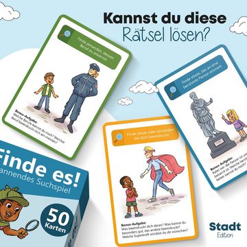 GLÜCKSWOLKE Spiel, Finde es I Deine Umgebung neu entdecken Outdoor & Indoor Schatzsuche für Kinder I Entdecker Spielzeug, Spiele ab 4, 5, 6, 7, 8 Jahre I cooles Geschenk für Mädchen und Junge