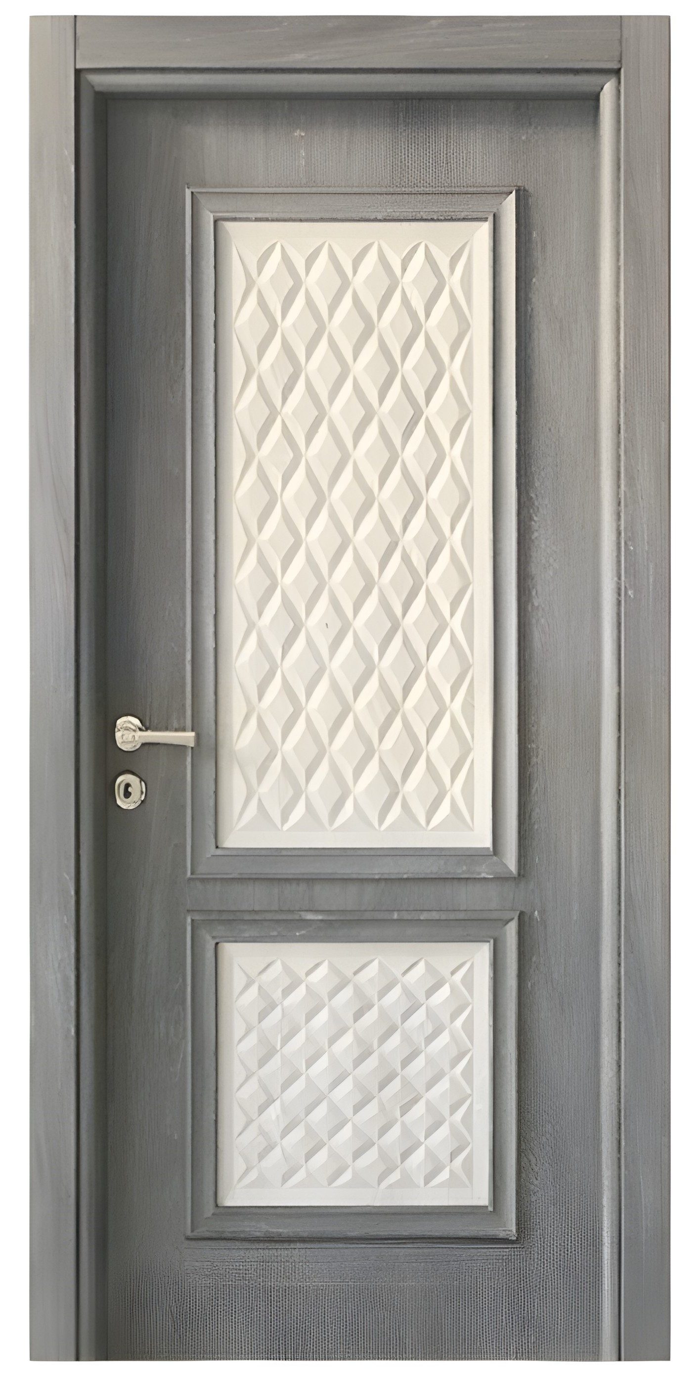 Xlmoebel Zimmertür Graue Robuste Holztür für edle Wohnräume, Made in Europa