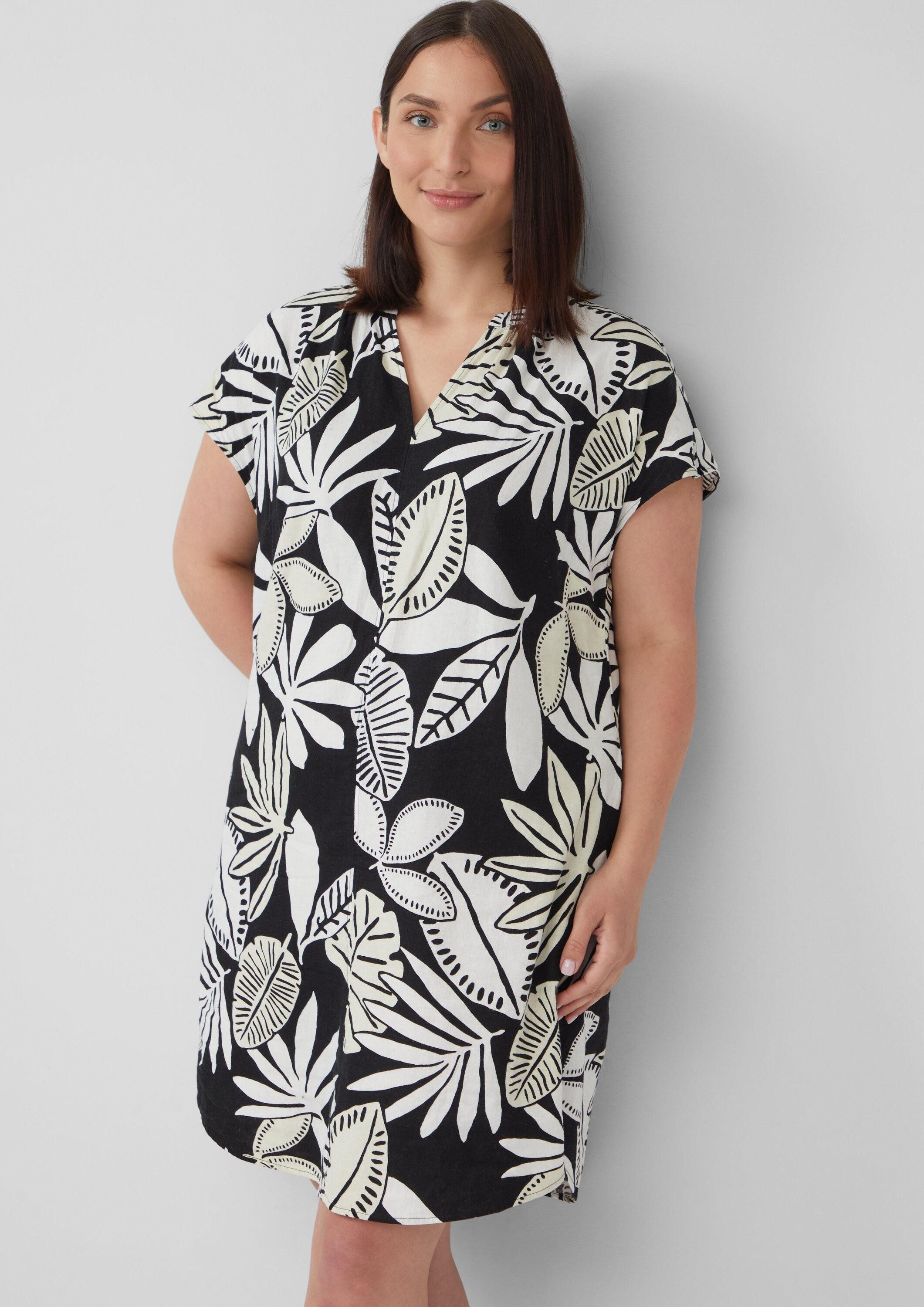 s.Oliver Minikleid Kleid Blusenkleid aus Leinenmix mit Eingrifftaschen günstig online kaufen