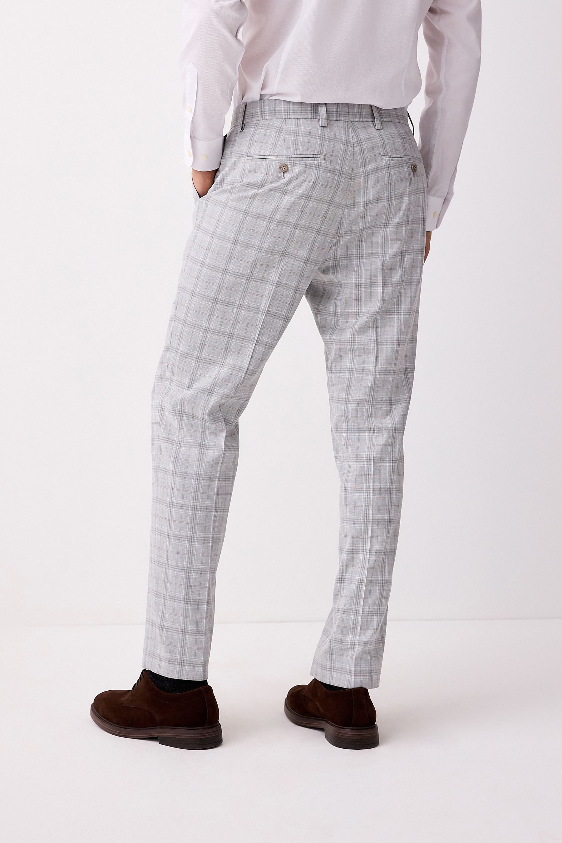 Next Anzughose Tailored Fit Anzughose mit Karos (1-tlg) günstig online kaufen