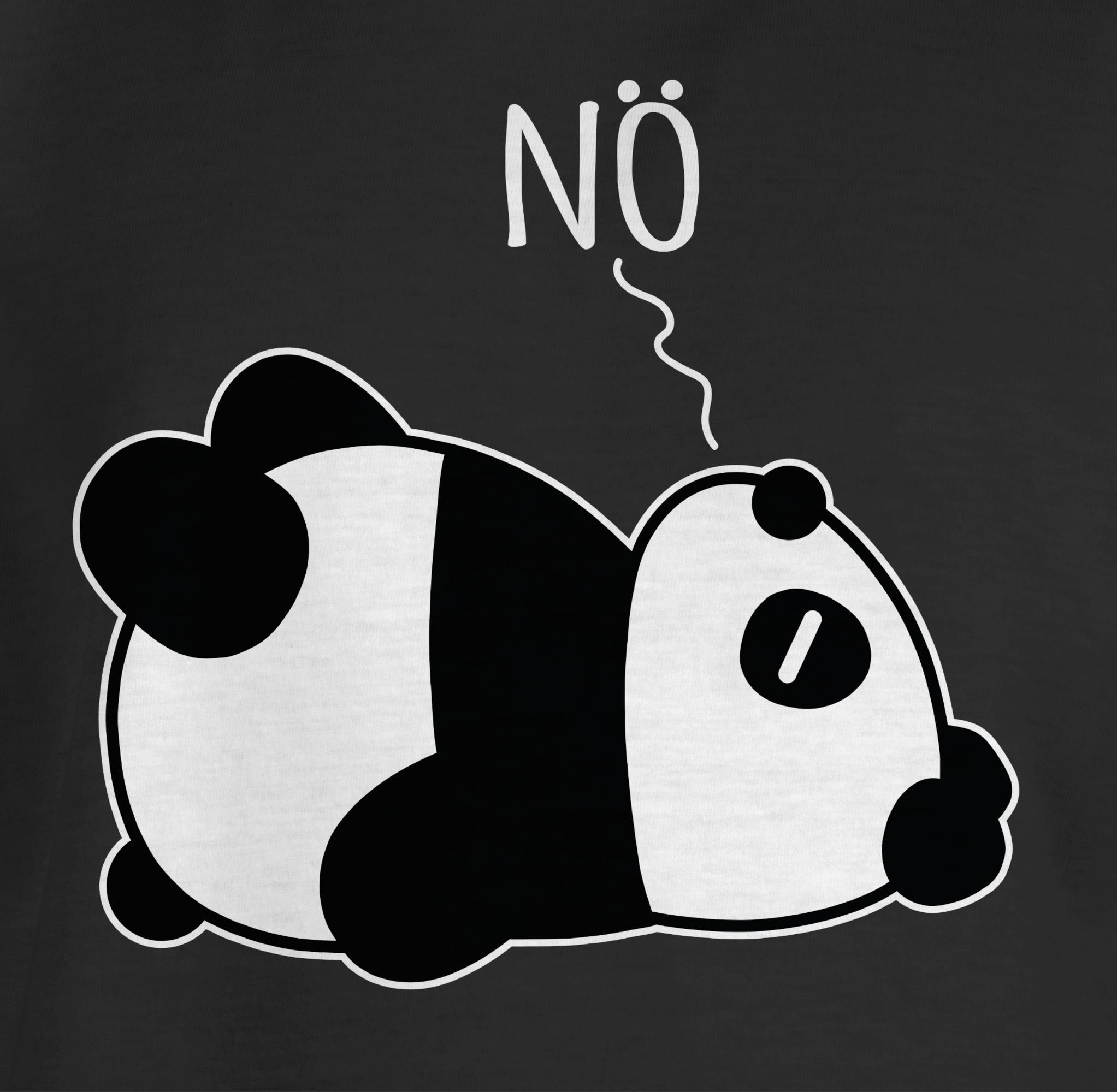 Kinder weiß Panda Statement - Schwarz Shirtracer - Nö Sprüche 1 T-Shirt